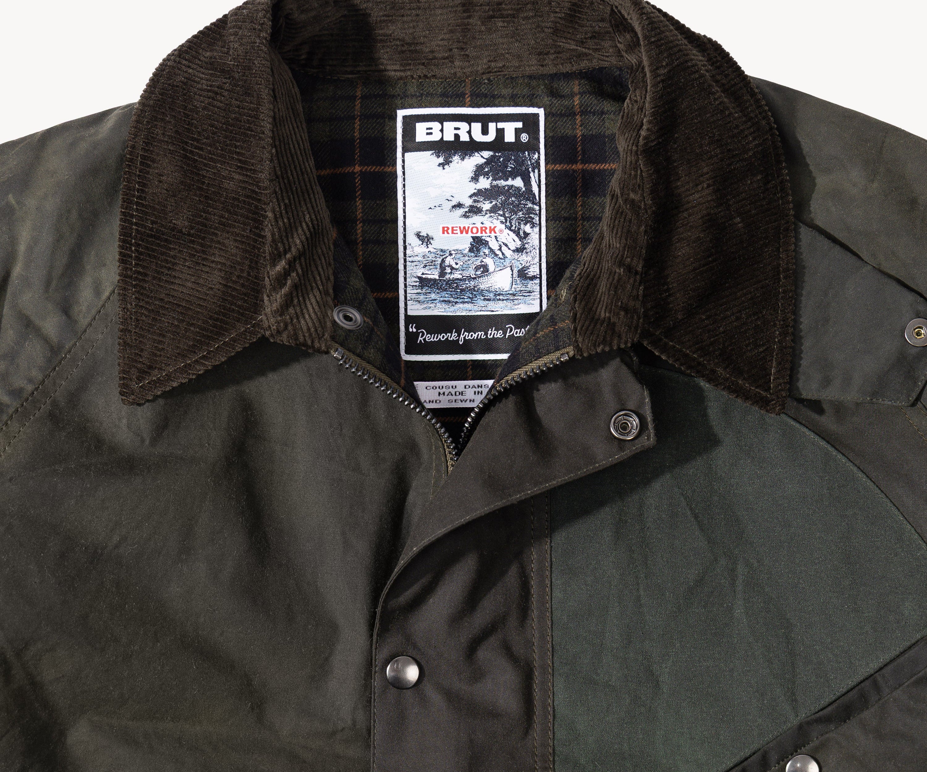 REWORK® KEEPER WAX JACKET - N° 033 Coats & Jackets MEDIUM / GREEN - BRUT Clothing US