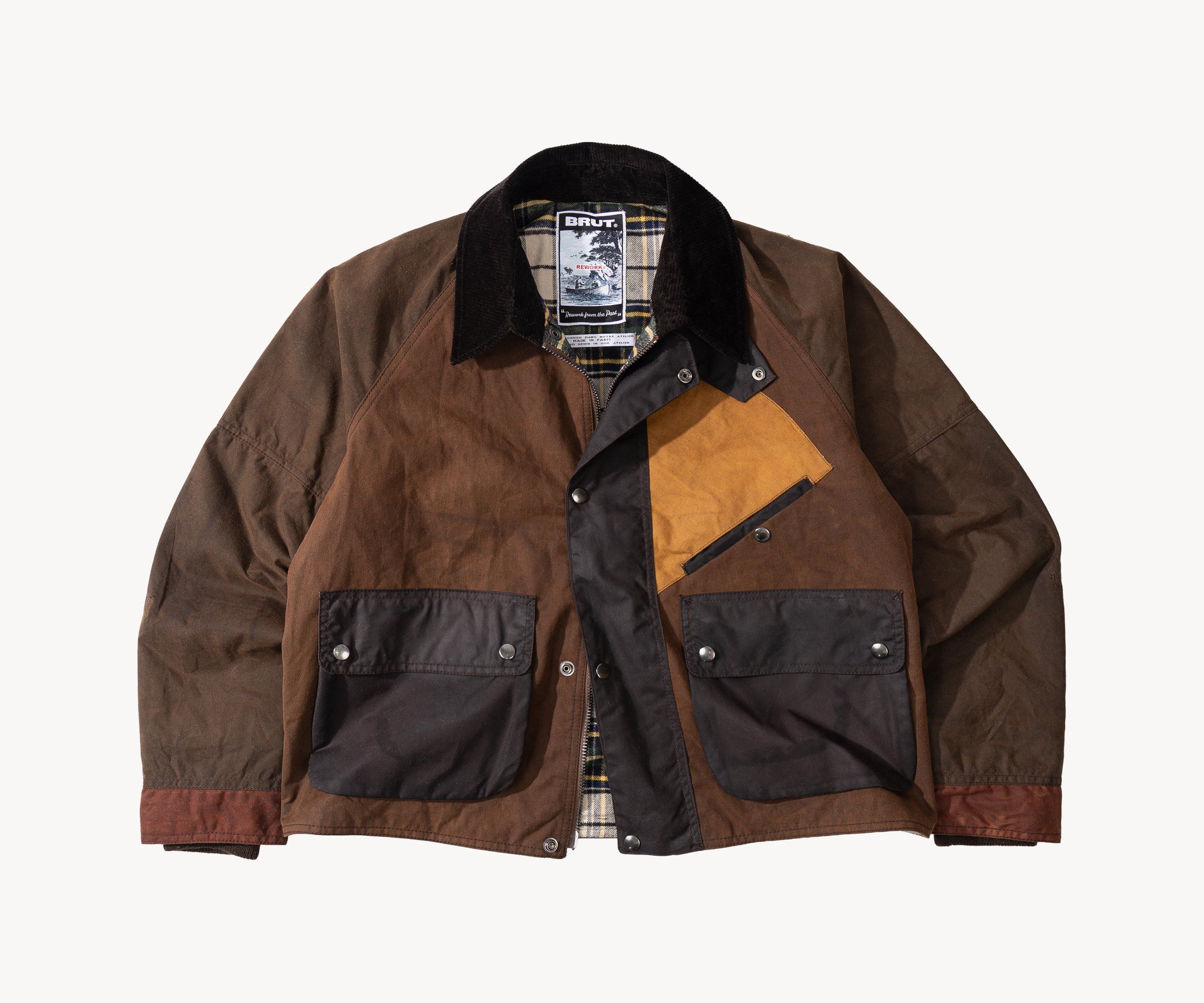 REWORK® KEEPER WAX JACKET - N° 003 Coats & Jackets SMALL / BROWN - BRUT Clothing US