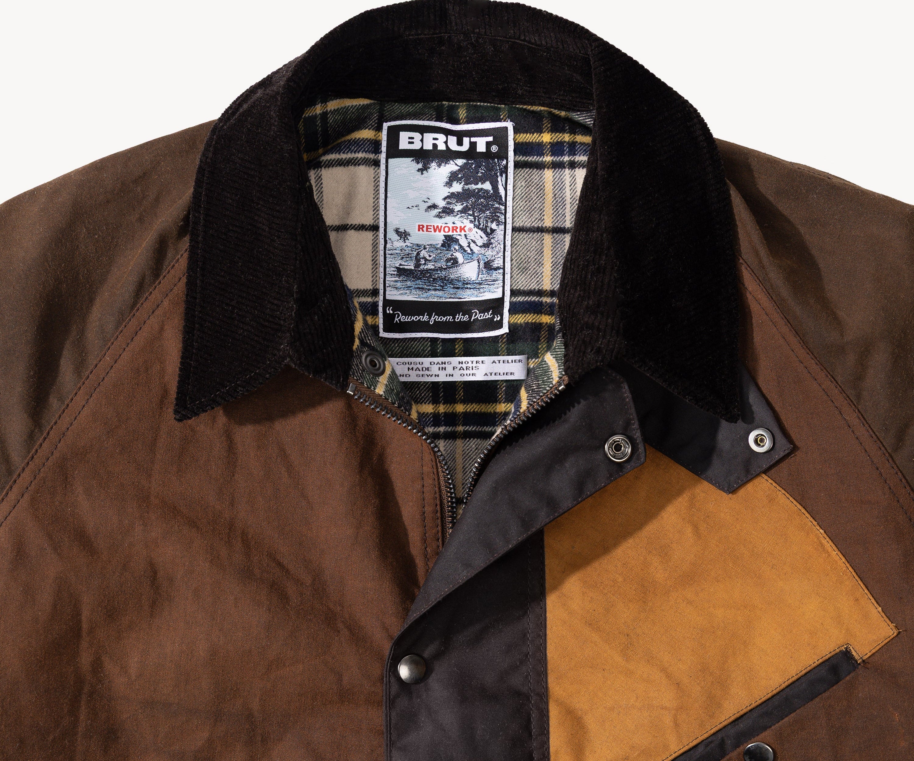 REWORK® KEEPER WAX JACKET - N° 003 Coats & Jackets SMALL / BROWN - BRUT Clothing US