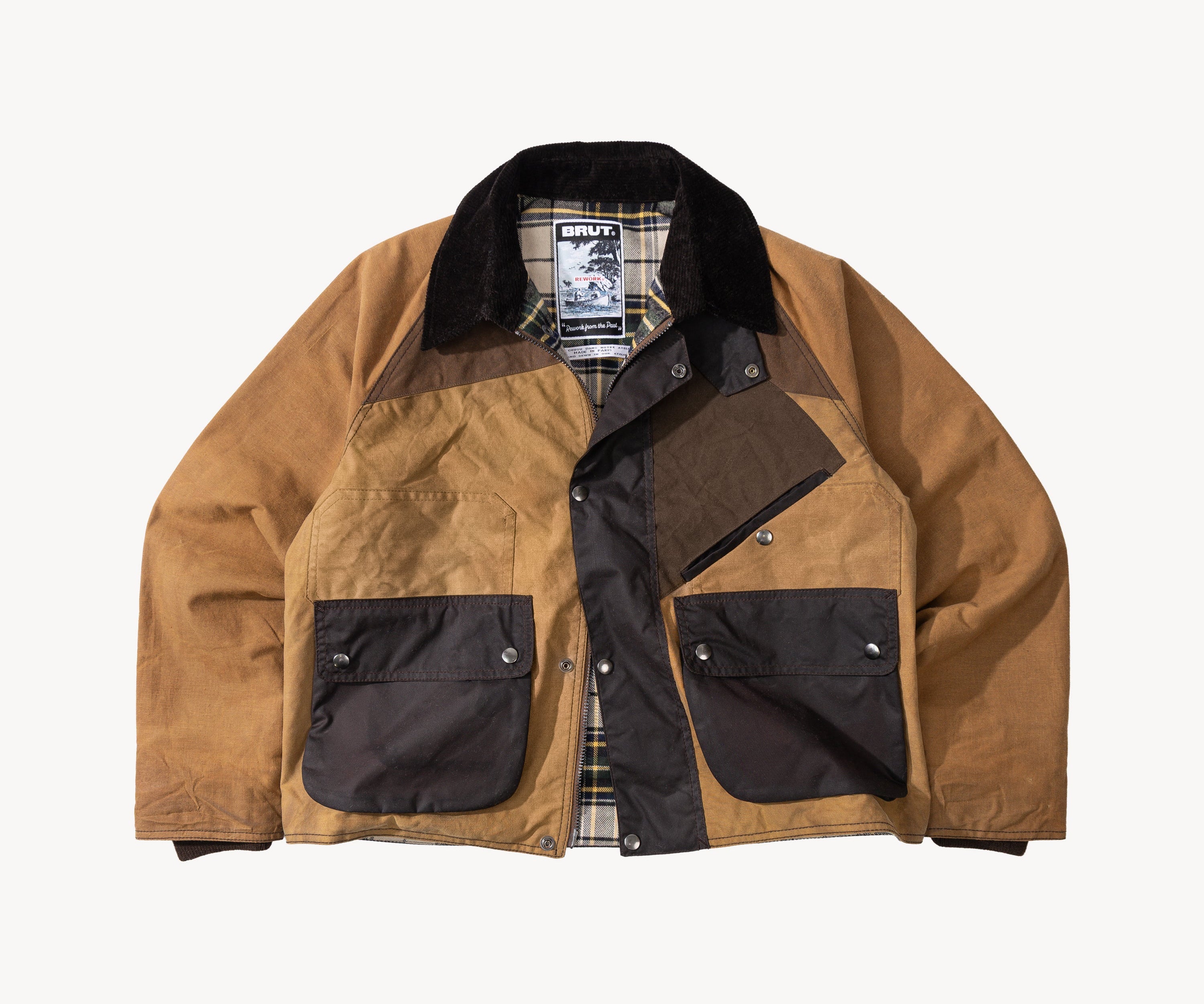 REWORK® KEEPER WAX JACKET - N° 004 Coats & Jackets SMALL / BROWN - BRUT Clothing US