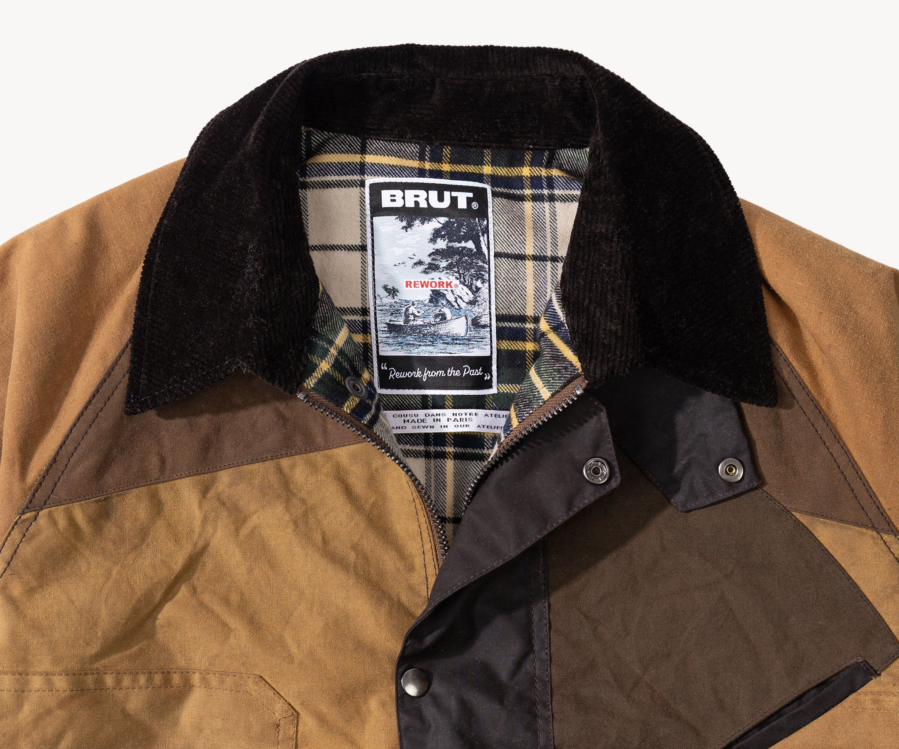 REWORK® KEEPER WAX JACKET - N° 004 Coats & Jackets SMALL / BROWN - BRUT Clothing US