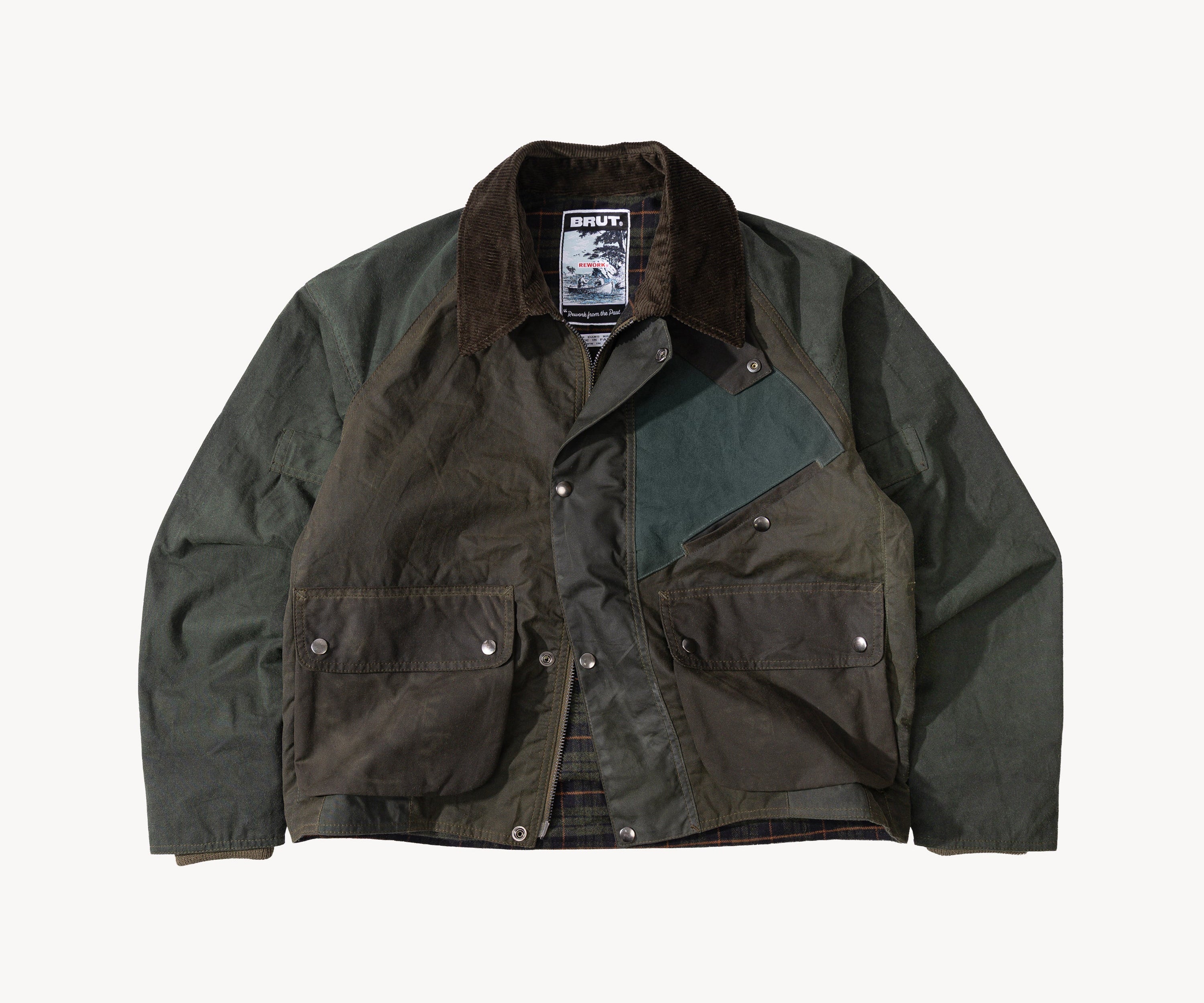 REWORK® KEEPER WAX JACKET - N° 008 Coats & Jackets SMALL / GREEN - BRUT Clothing US