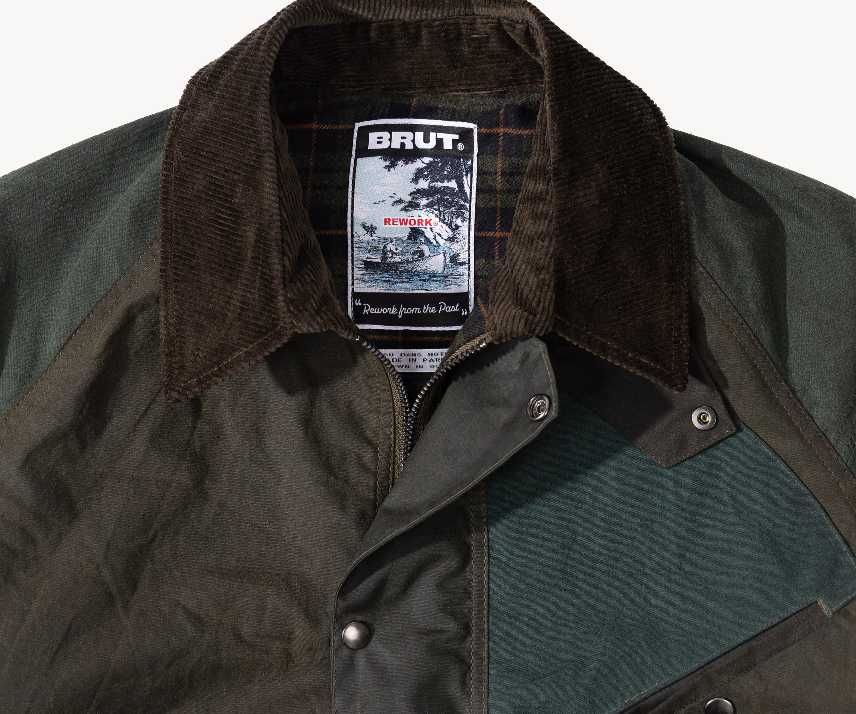 REWORK® KEEPER WAX JACKET - N° 008 Coats & Jackets SMALL / GREEN - BRUT Clothing US