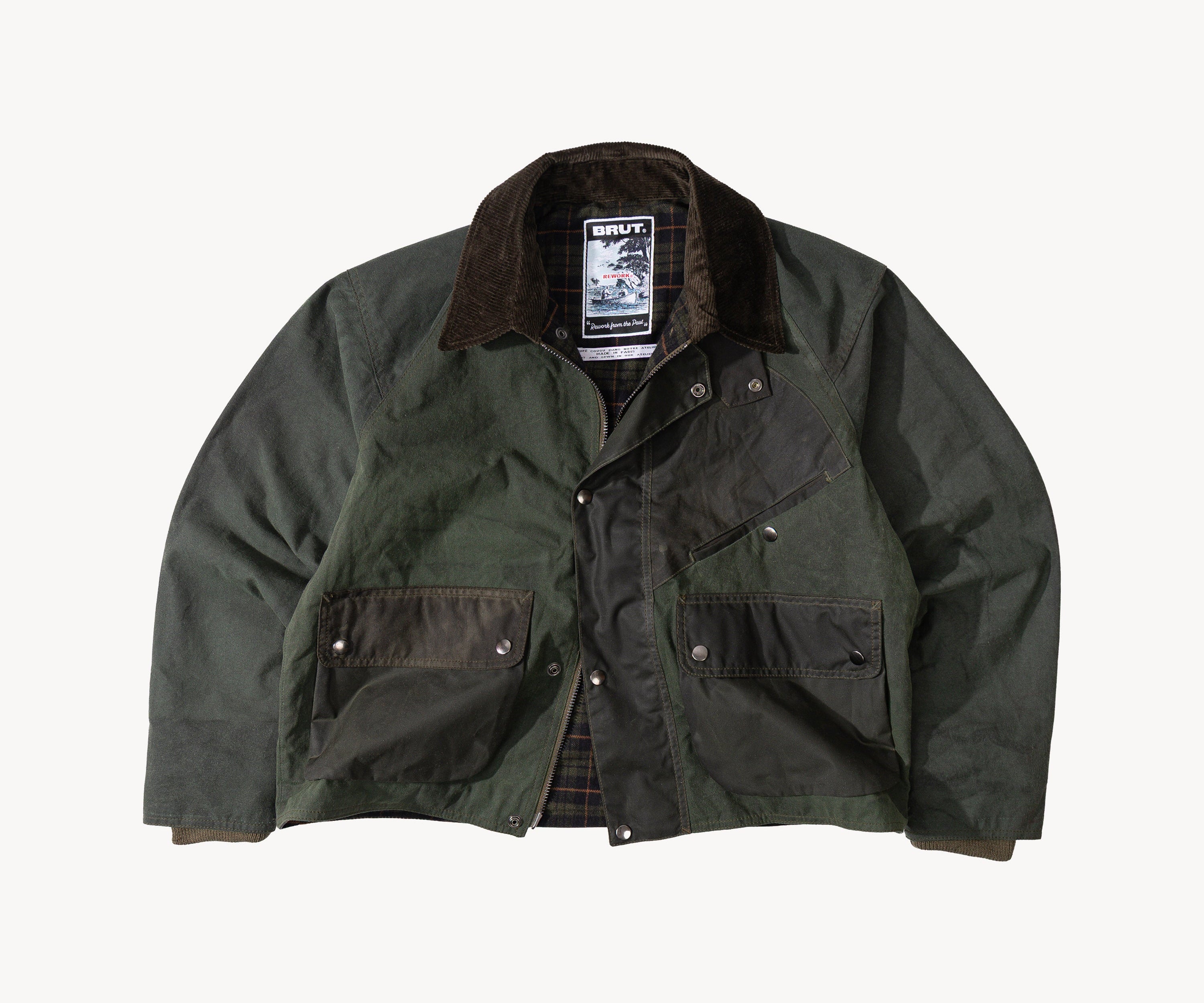 REWORK® KEEPER WAX JACKET - N° 009 Coats & Jackets SMALL / GREEN - BRUT Clothing US