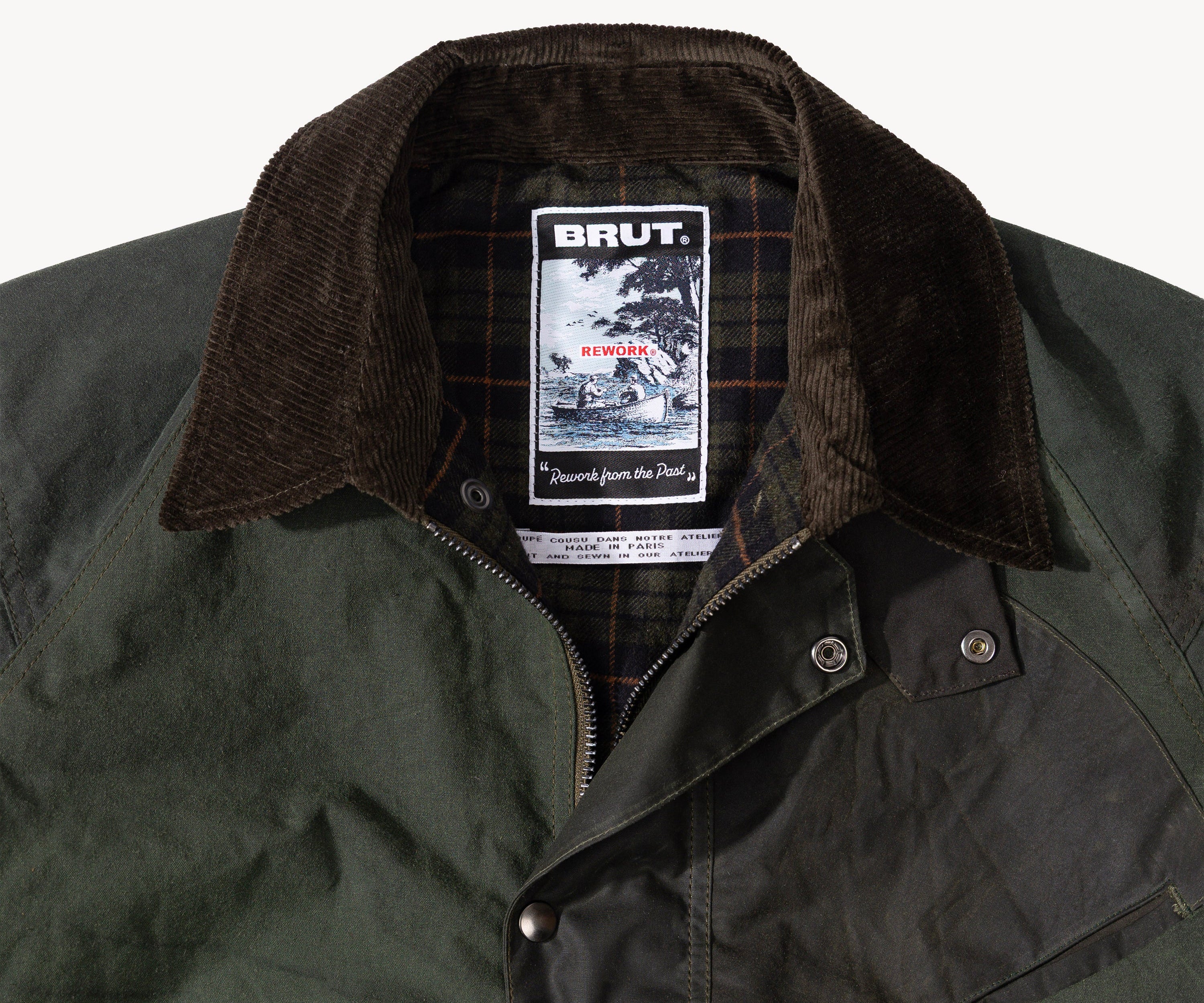 REWORK® KEEPER WAX JACKET - N° 009 Coats & Jackets SMALL / GREEN - BRUT Clothing US