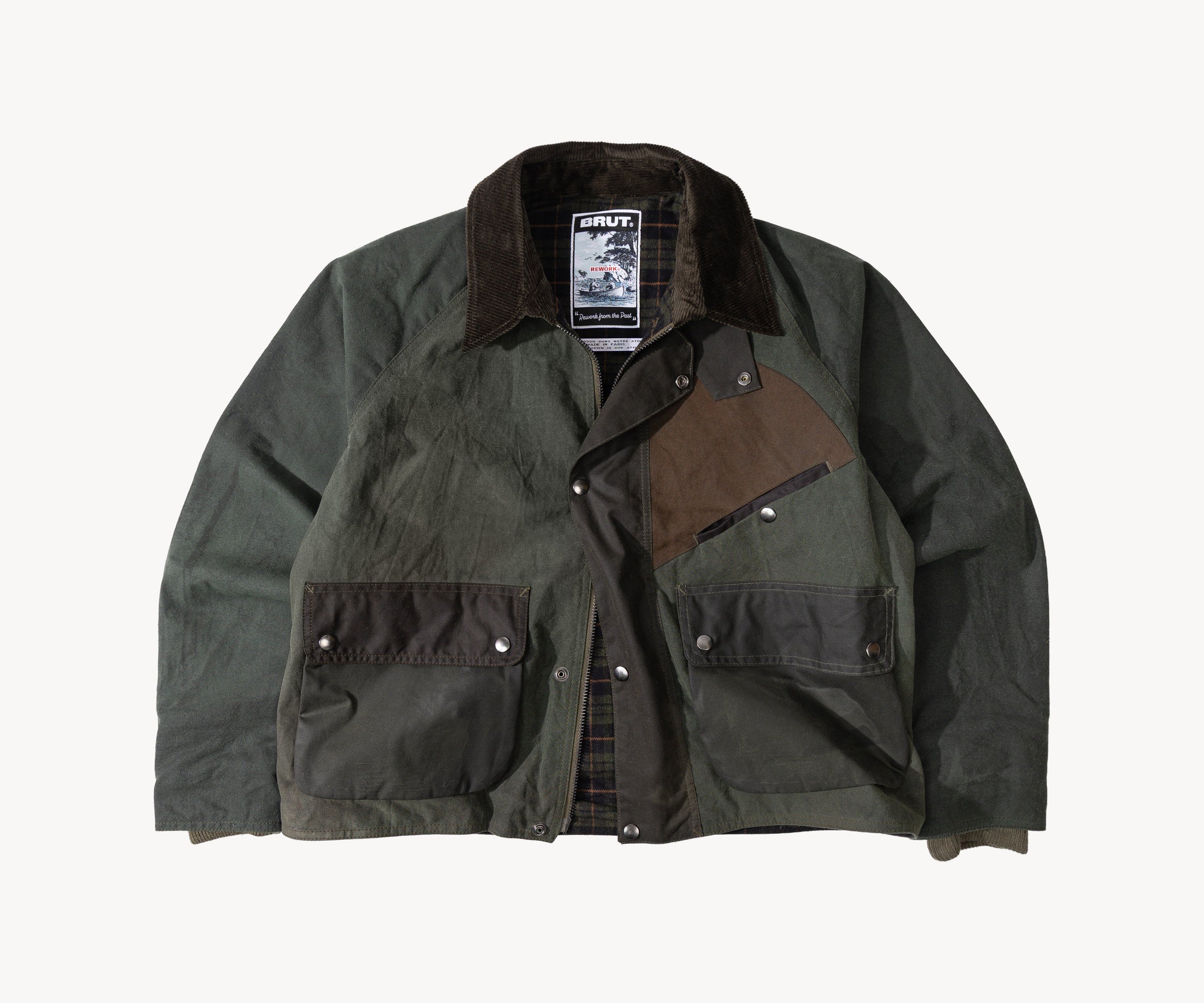 REWORK® KEEPER WAX JACKET - N° 010 Coats & Jackets SMALL / GREEN - BRUT Clothing US