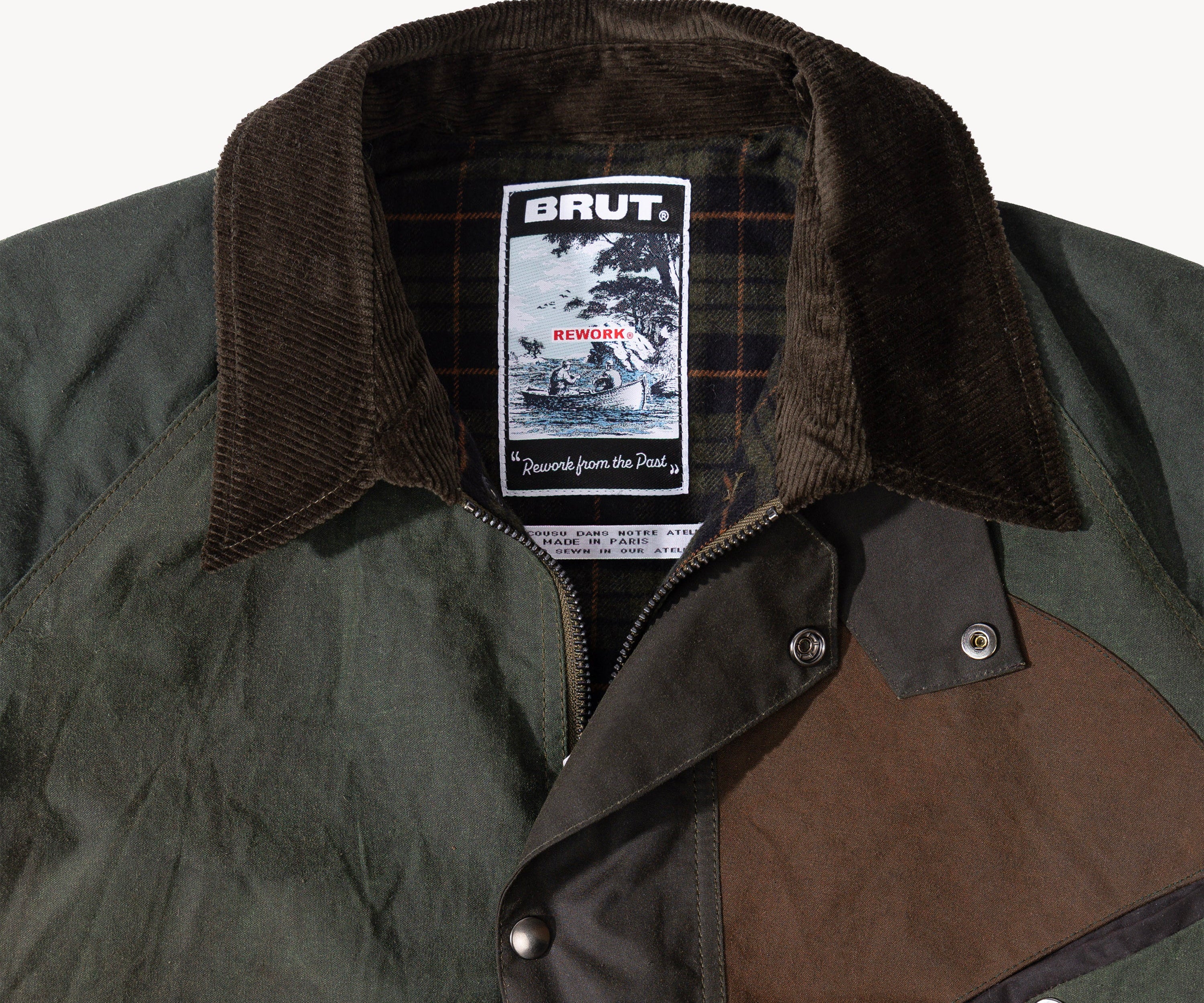 REWORK® KEEPER WAX JACKET - N° 010 Coats & Jackets SMALL / GREEN - BRUT Clothing US