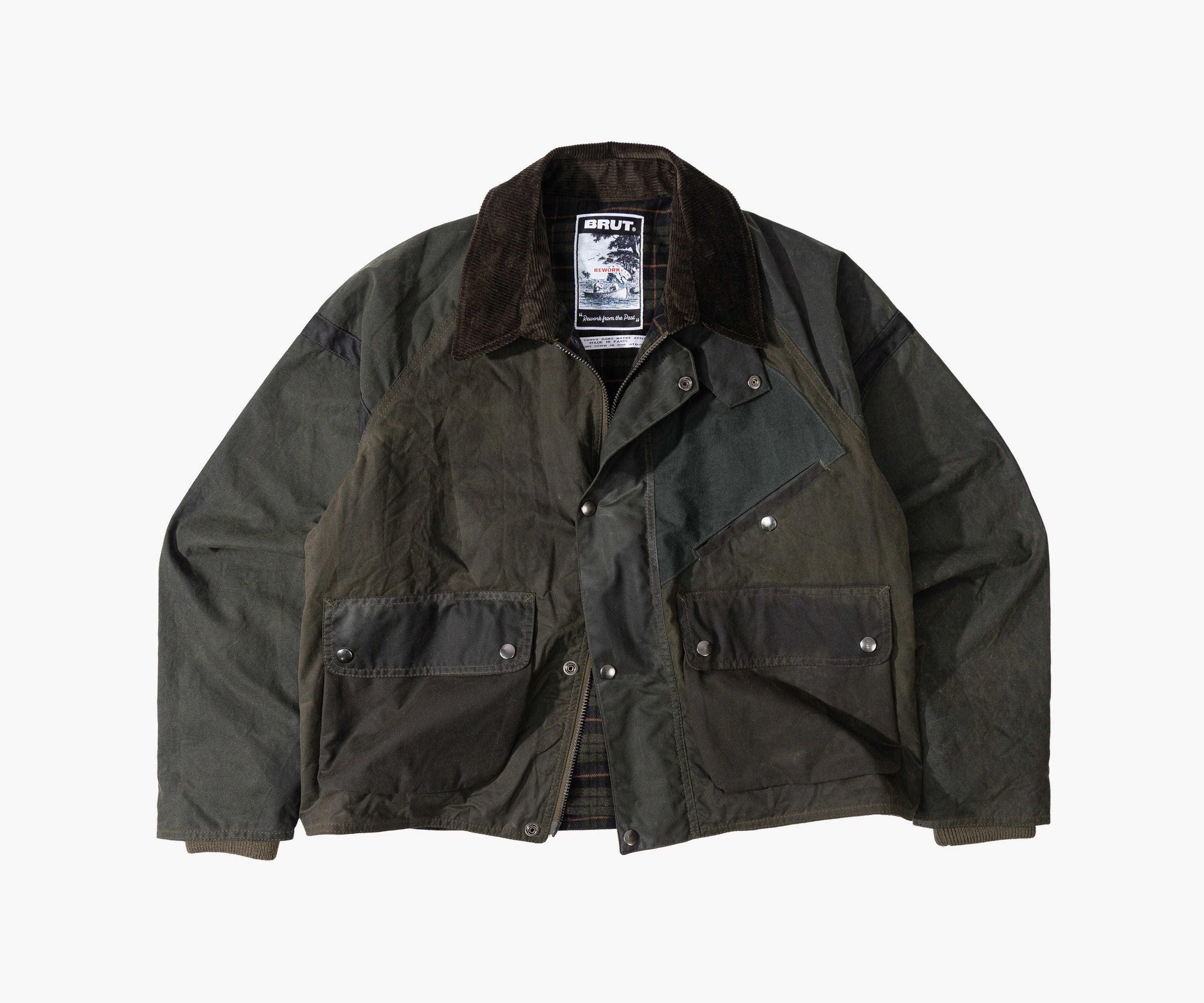 REWORK® KEEPER WAX JACKET - N° 011 Coats & Jackets SMALL / GREEN - BRUT Clothing US