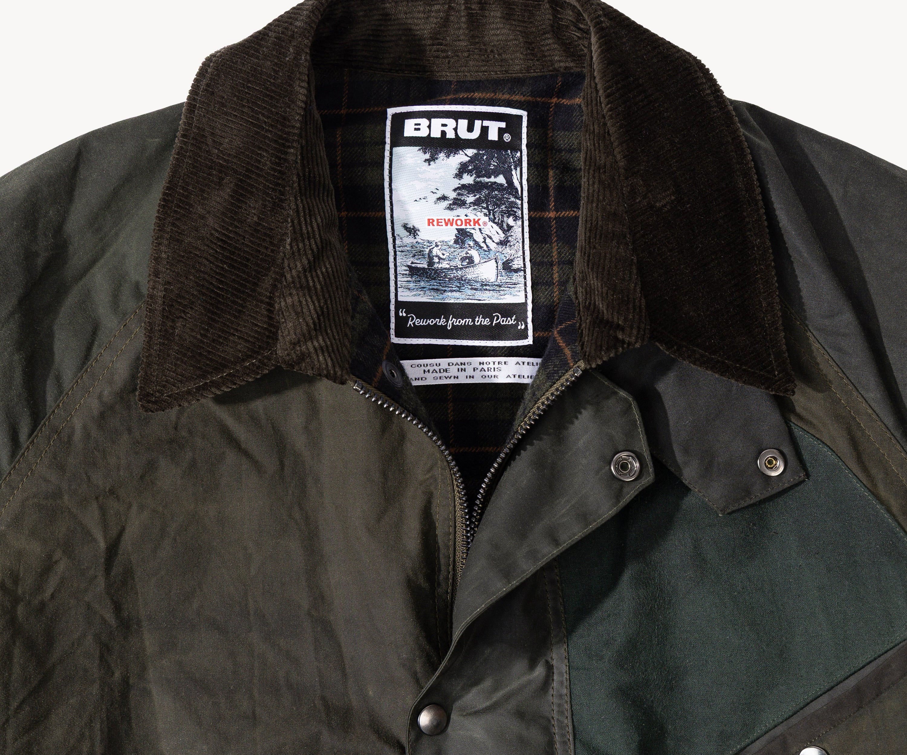 REWORK® KEEPER WAX JACKET - N° 011 Coats & Jackets SMALL / GREEN - BRUT Clothing US