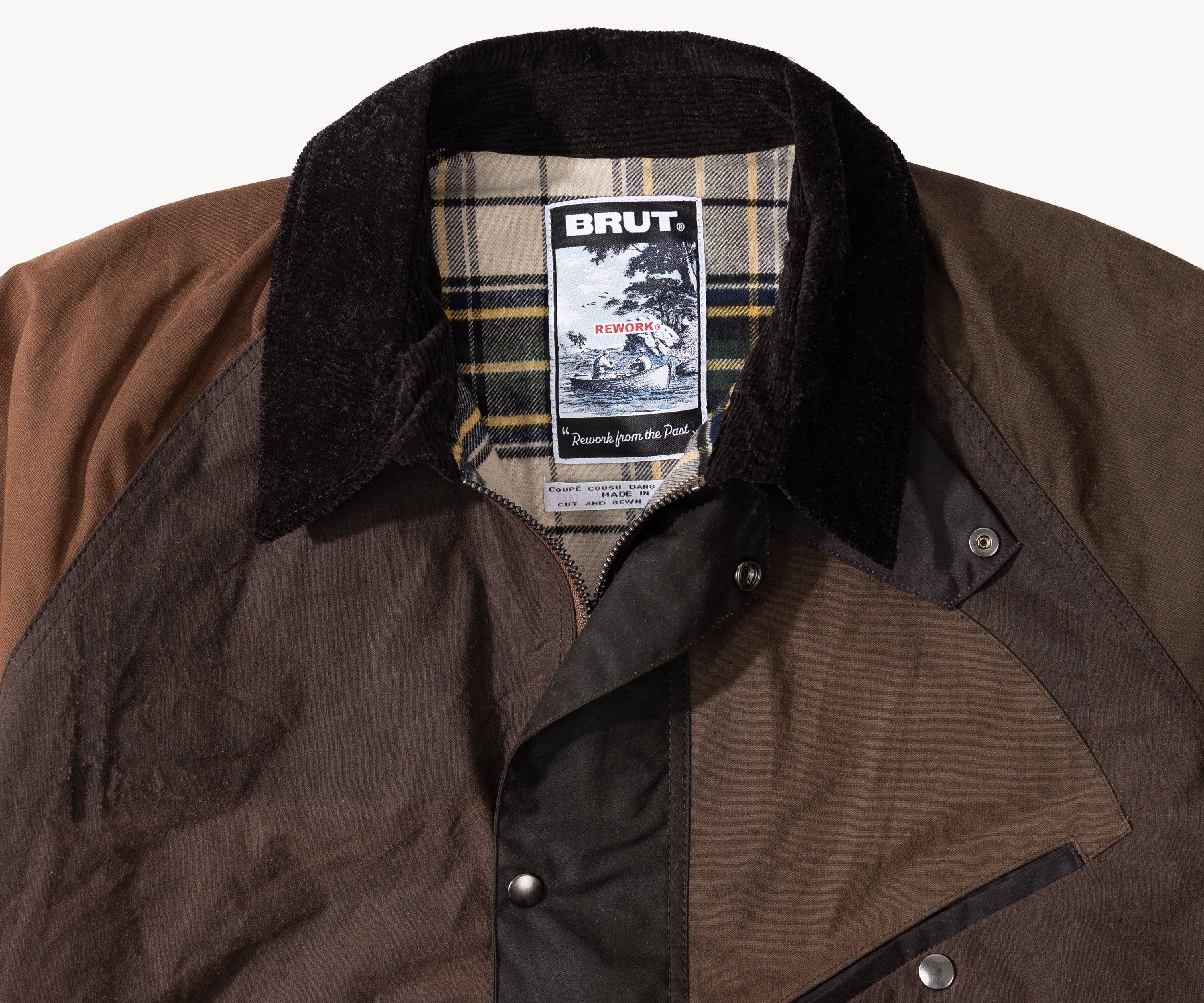 REWORK® KEEPER WAX JACKET - N° 057 Coats & Jackets X-LARGE / BROWN - BRUT Clothing US