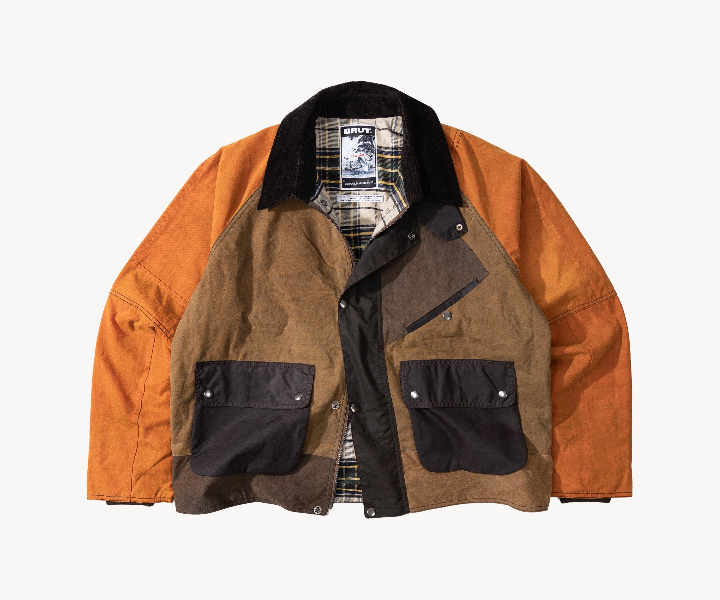 REWORK® KEEPER WAX JACKET - N° 060 Coats & Jackets X-LARGE / BROWN - BRUT Clothing US