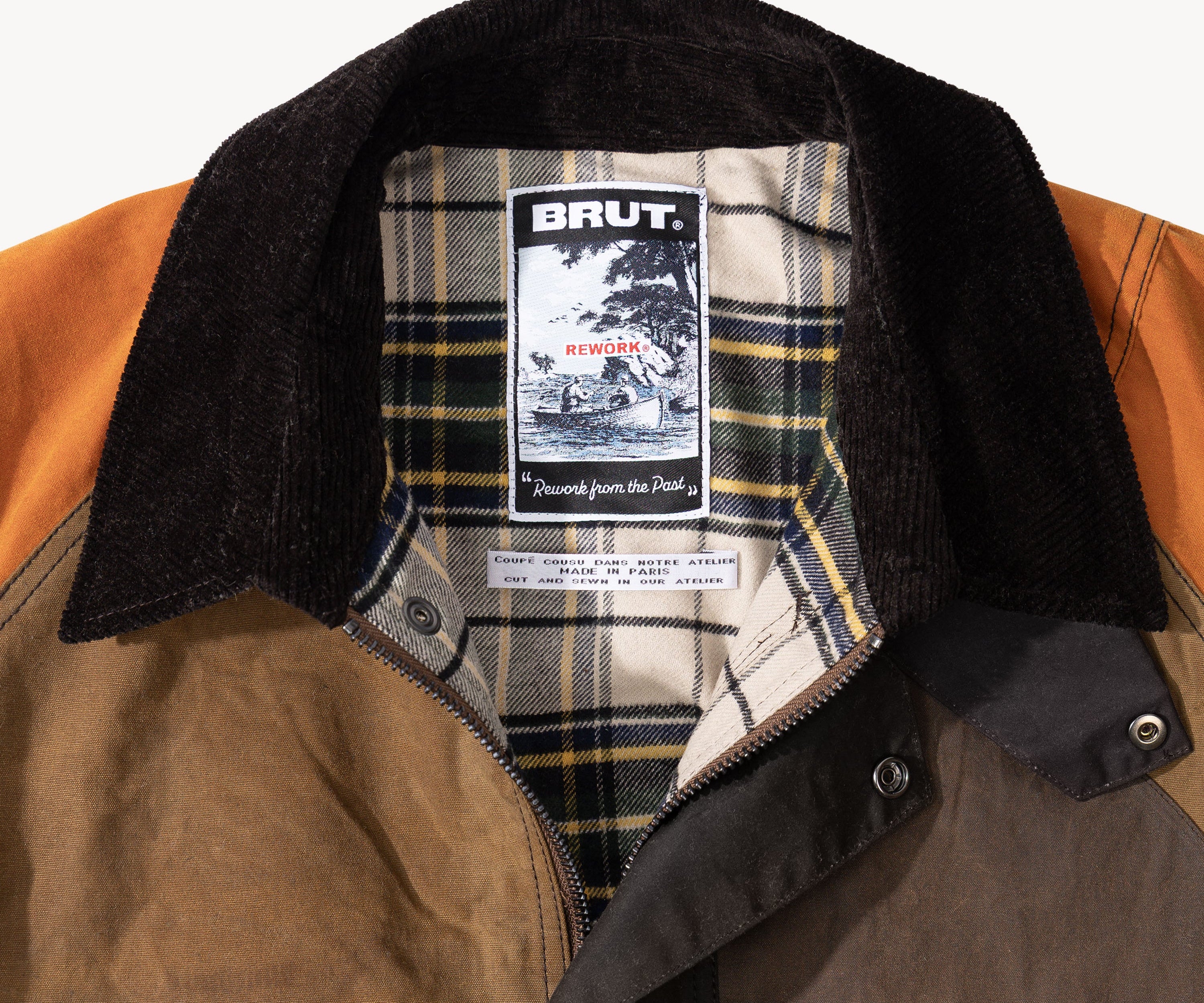 REWORK® KEEPER WAX JACKET - N° 060 Coats & Jackets X-LARGE / BROWN - BRUT Clothing US