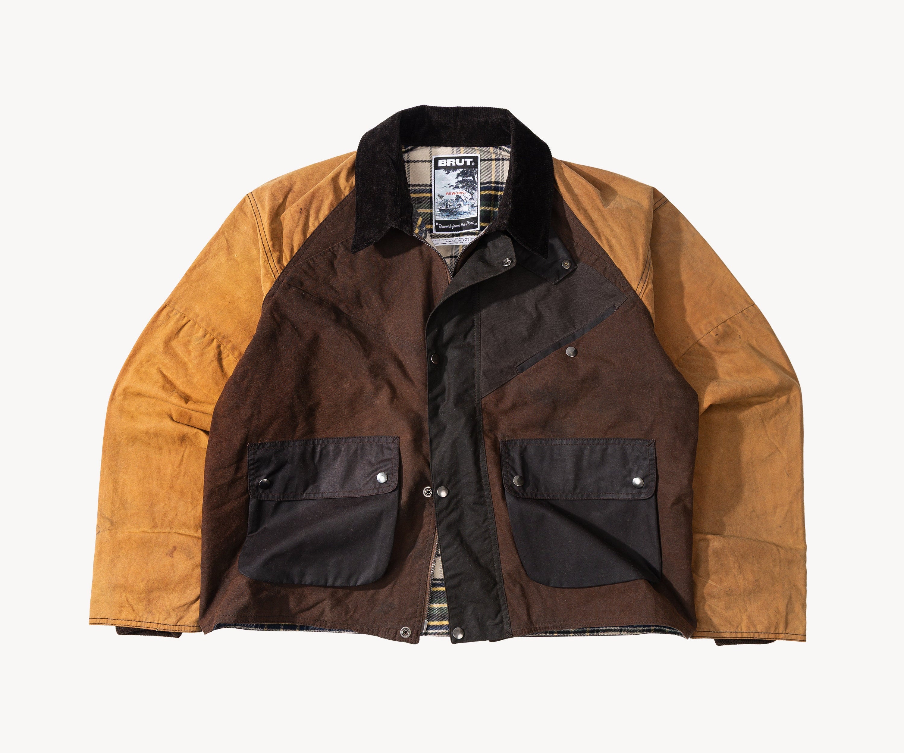 REWORK® KEEPER WAX JACKET - N° 056 Coats & Jackets X-LARGE / BROWN - BRUT Clothing US