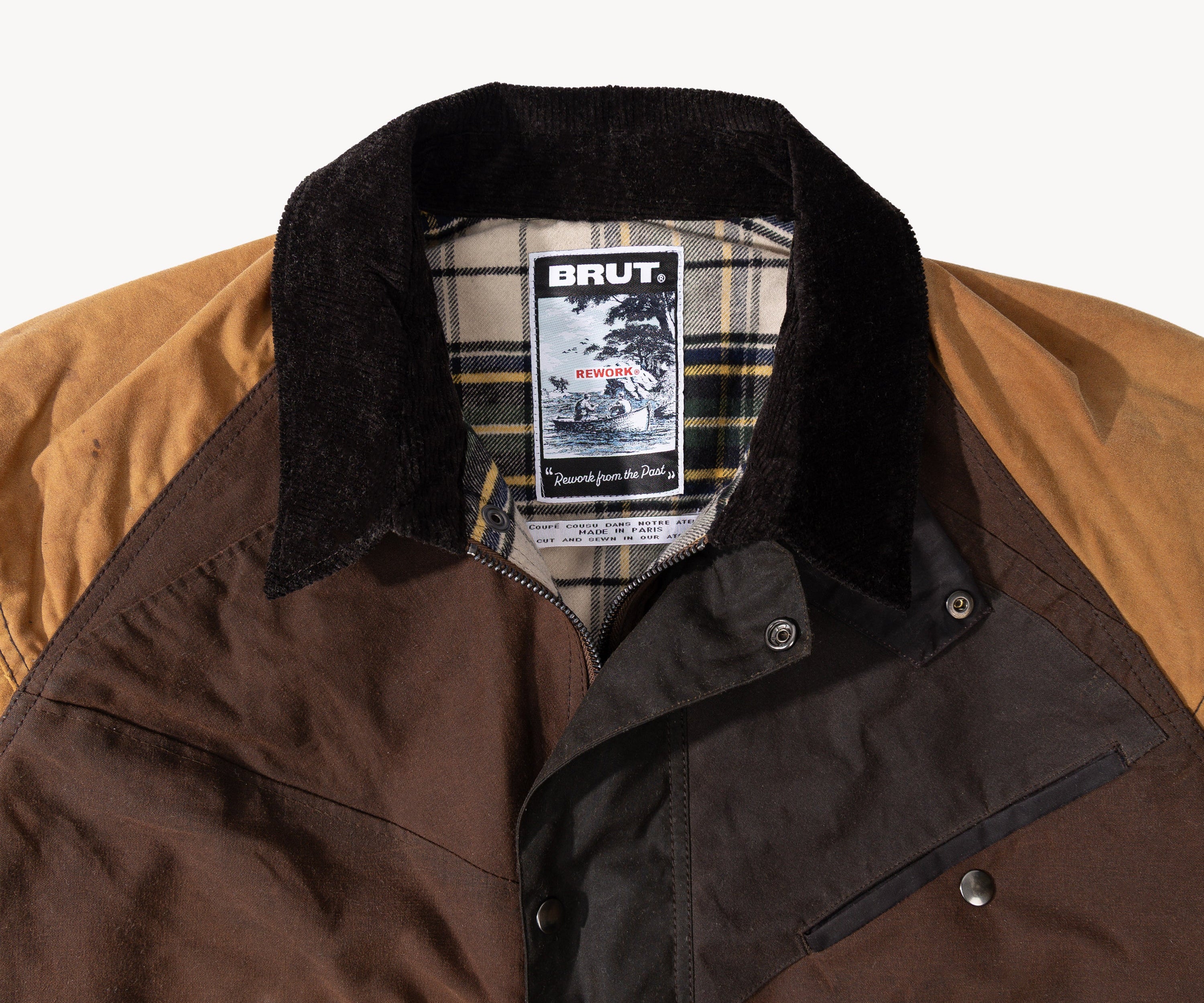 REWORK® KEEPER WAX JACKET - N° 056 Coats & Jackets X-LARGE / BROWN - BRUT Clothing US