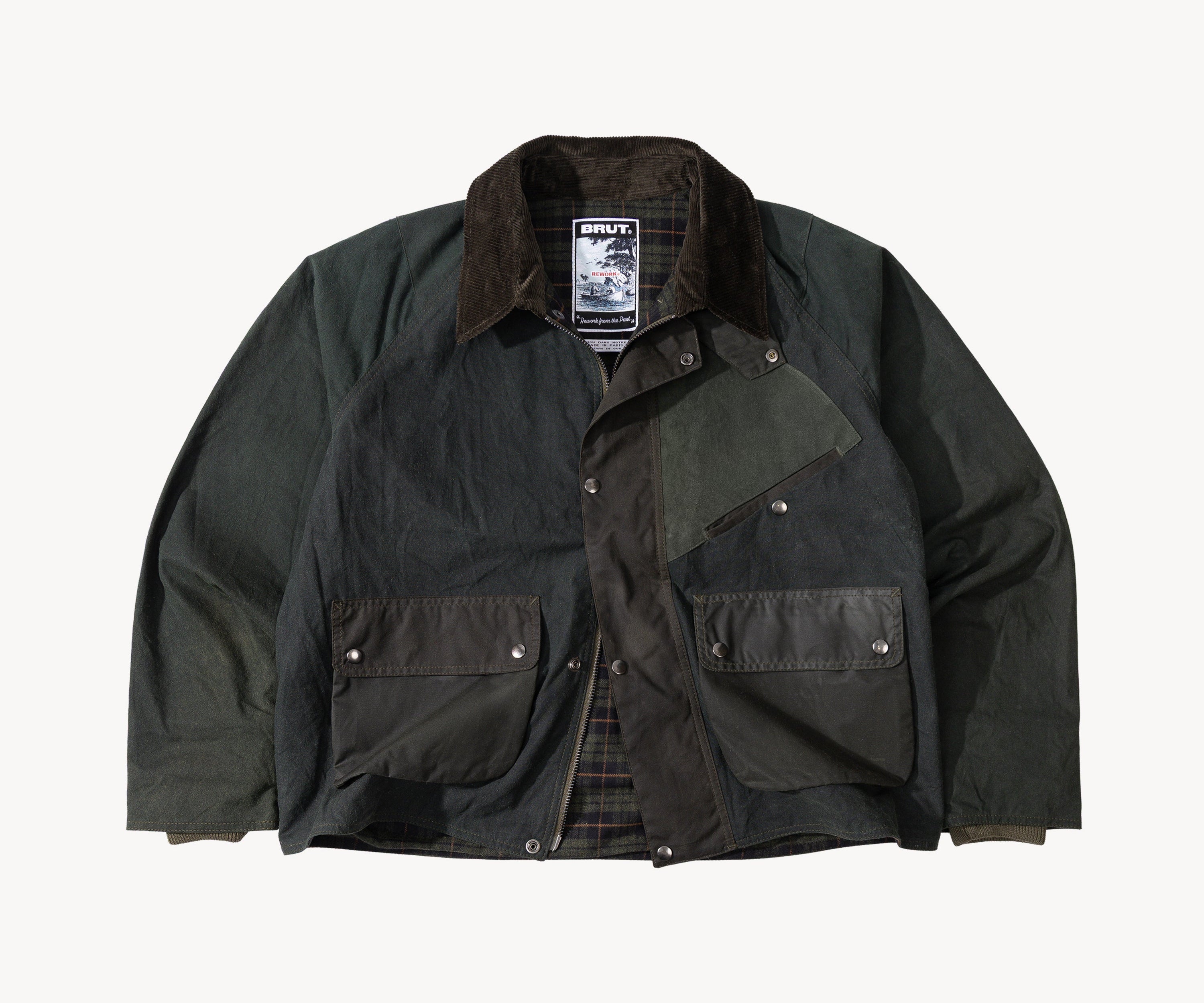REWORK® KEEPER WAX JACKET - N° 063 Coats & Jackets X-LARGE / GREEN - BRUT Clothing US