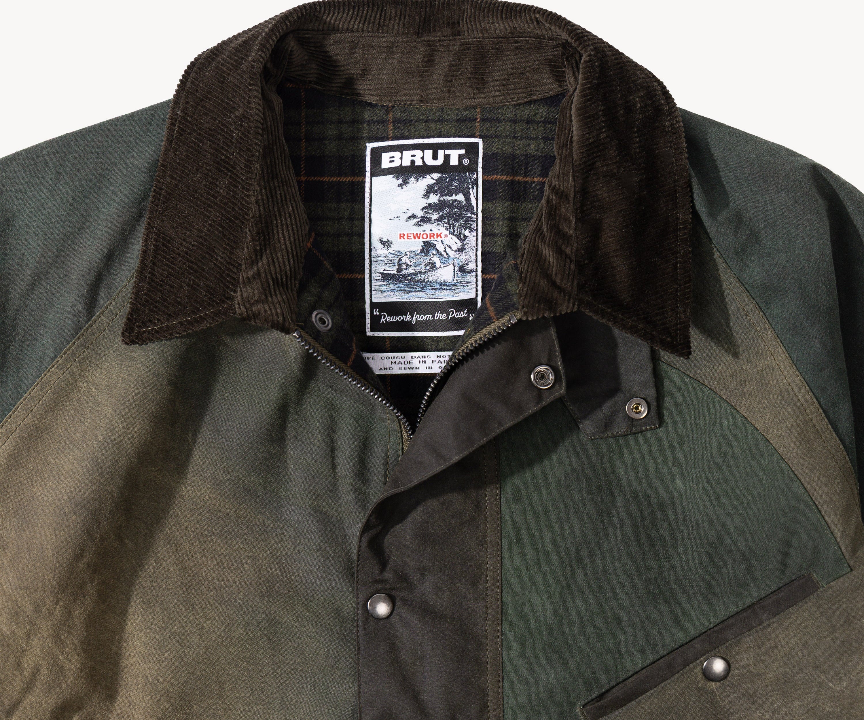 REWORK® KEEPER WAX JACKET - N° 064 Coats & Jackets X-LARGE / GREEN - BRUT Clothing US