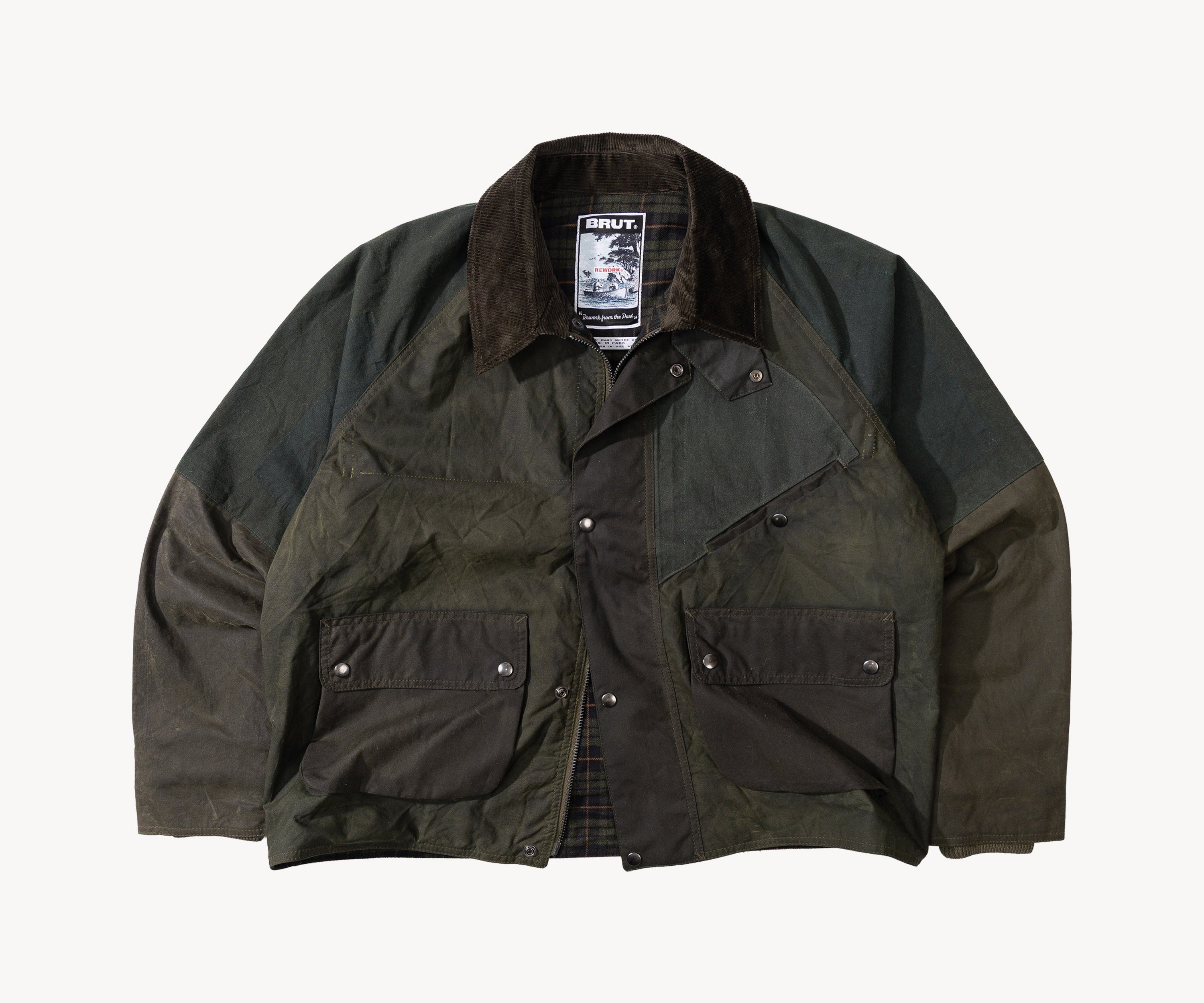 REWORK® KEEPER WAX JACKET - N° 065 Coats & Jackets X-LARGE / GREEN - BRUT Clothing US