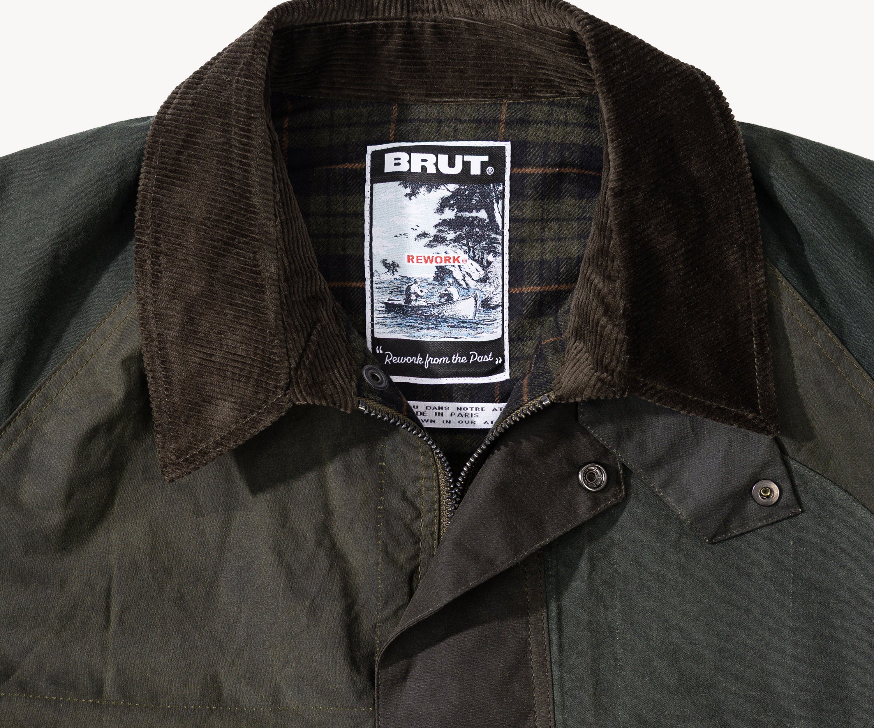 REWORK® KEEPER WAX JACKET - N° 065 Coats & Jackets X-LARGE / GREEN - BRUT Clothing US