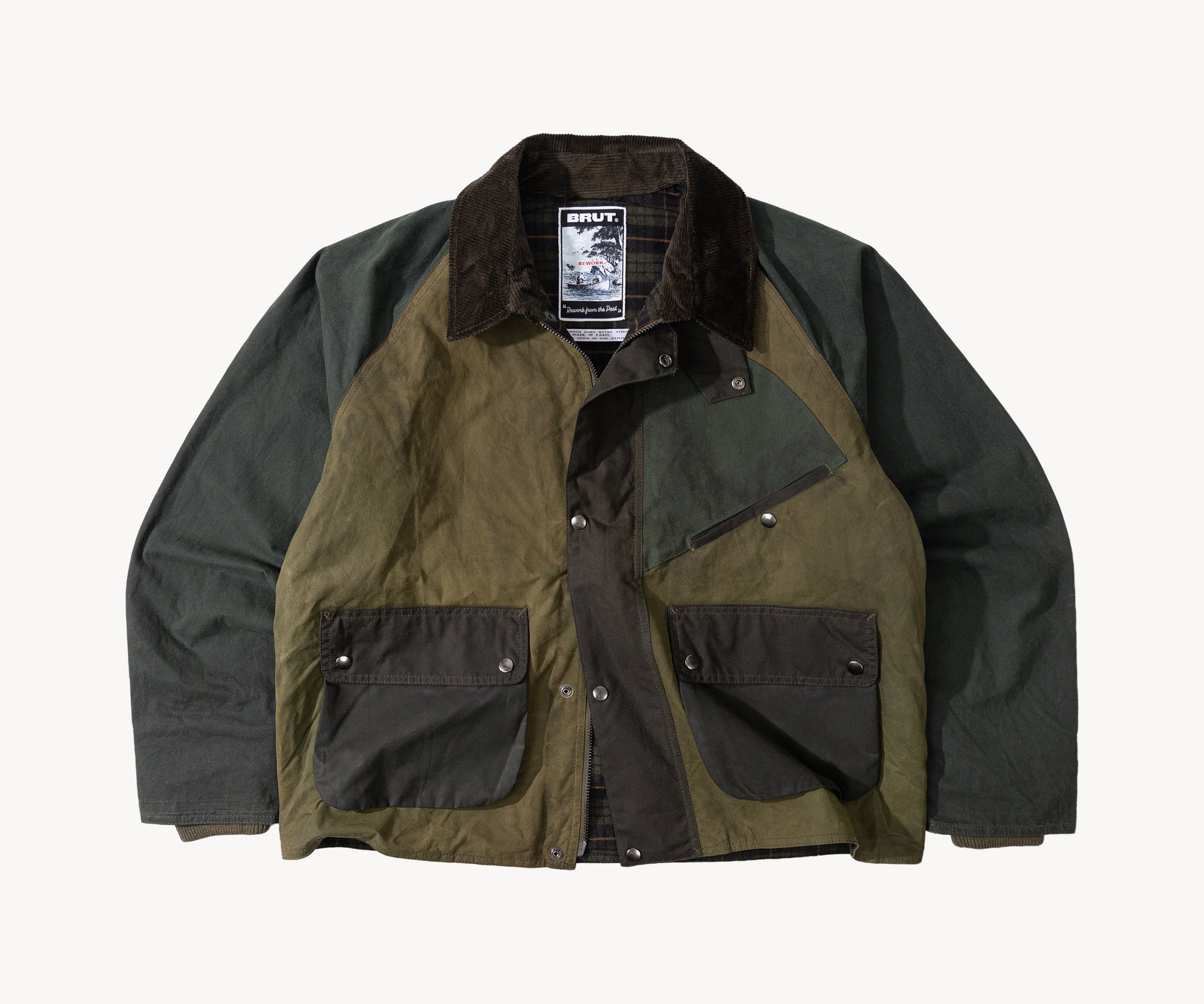 REWORK® KEEPER WAX JACKET - N° 066 Coats & Jackets X-LARGE / GREEN - BRUT Clothing US