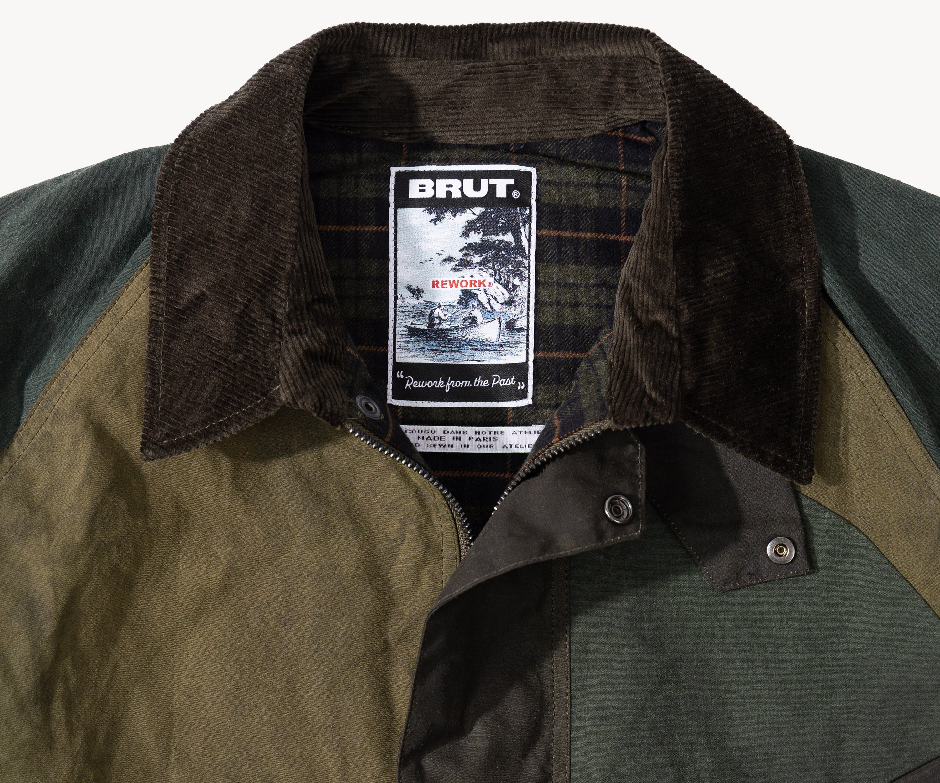 REWORK® KEEPER WAX JACKET - N° 066 Coats & Jackets X-LARGE / GREEN - BRUT Clothing US