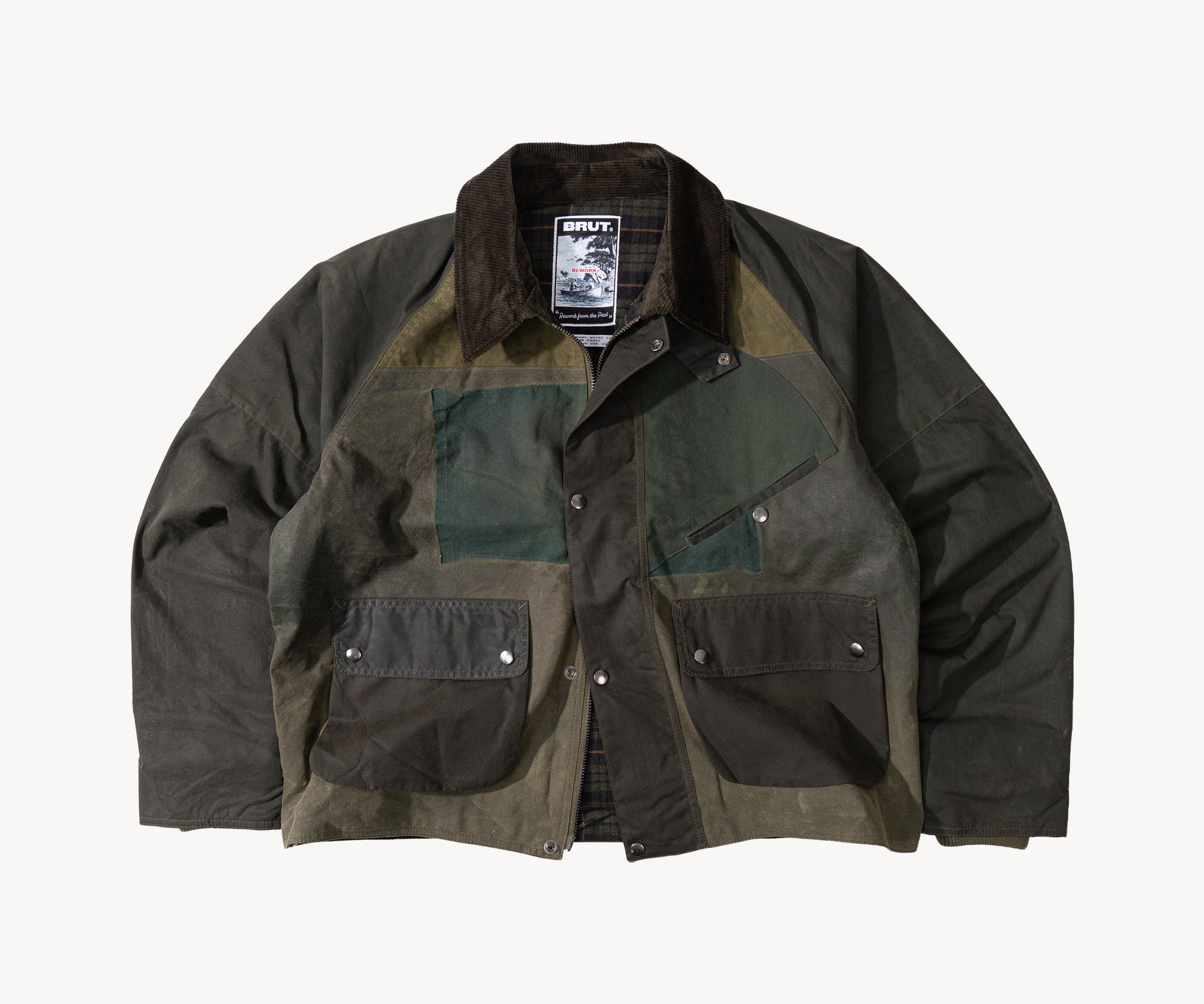 REWORK® KEEPER WAX JACKET - N° 062 Coats & Jackets X-LARGE / GREEN - BRUT Clothing US