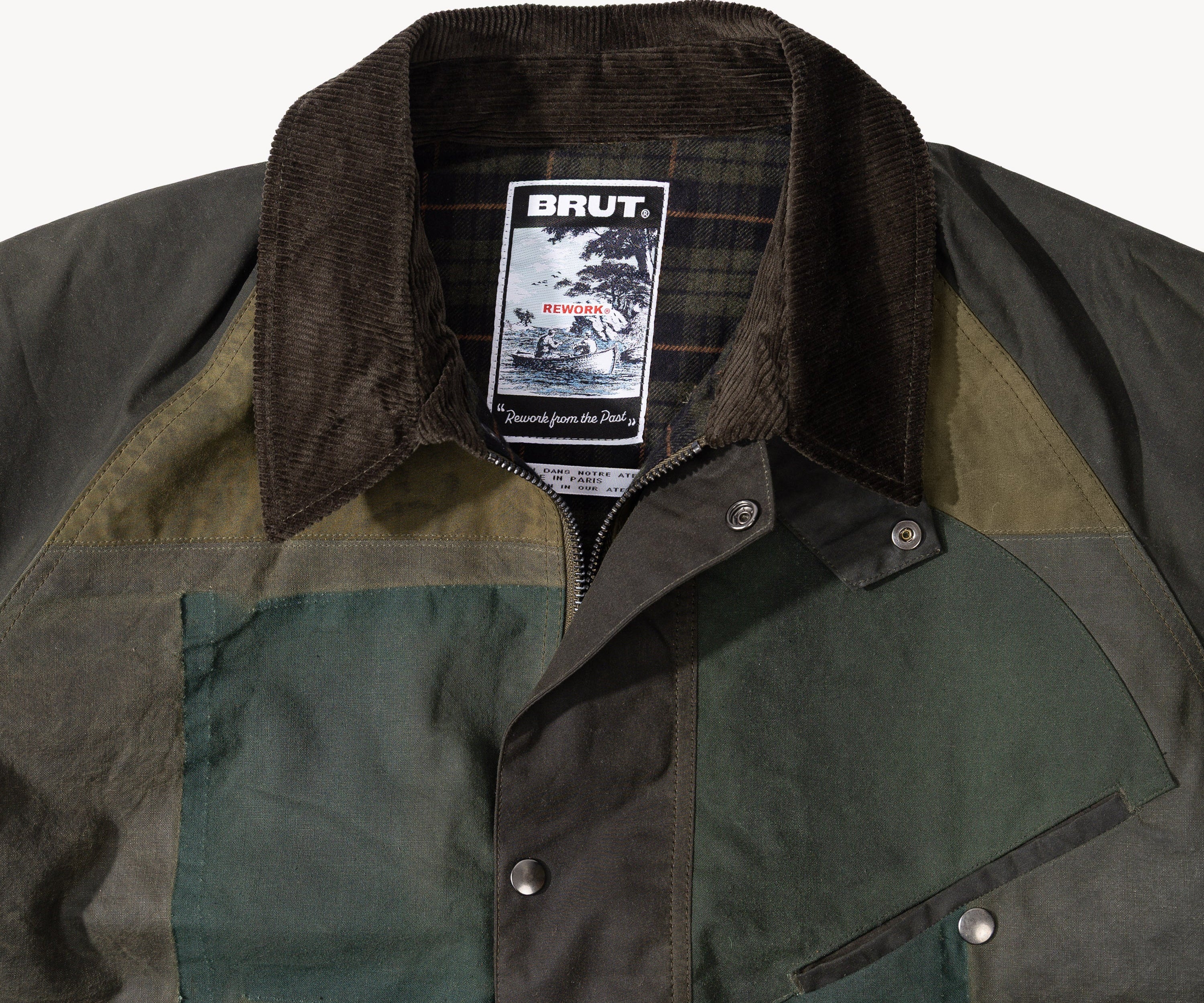 REWORK® KEEPER WAX JACKET - N° 062 Coats & Jackets X-LARGE / GREEN - BRUT Clothing US