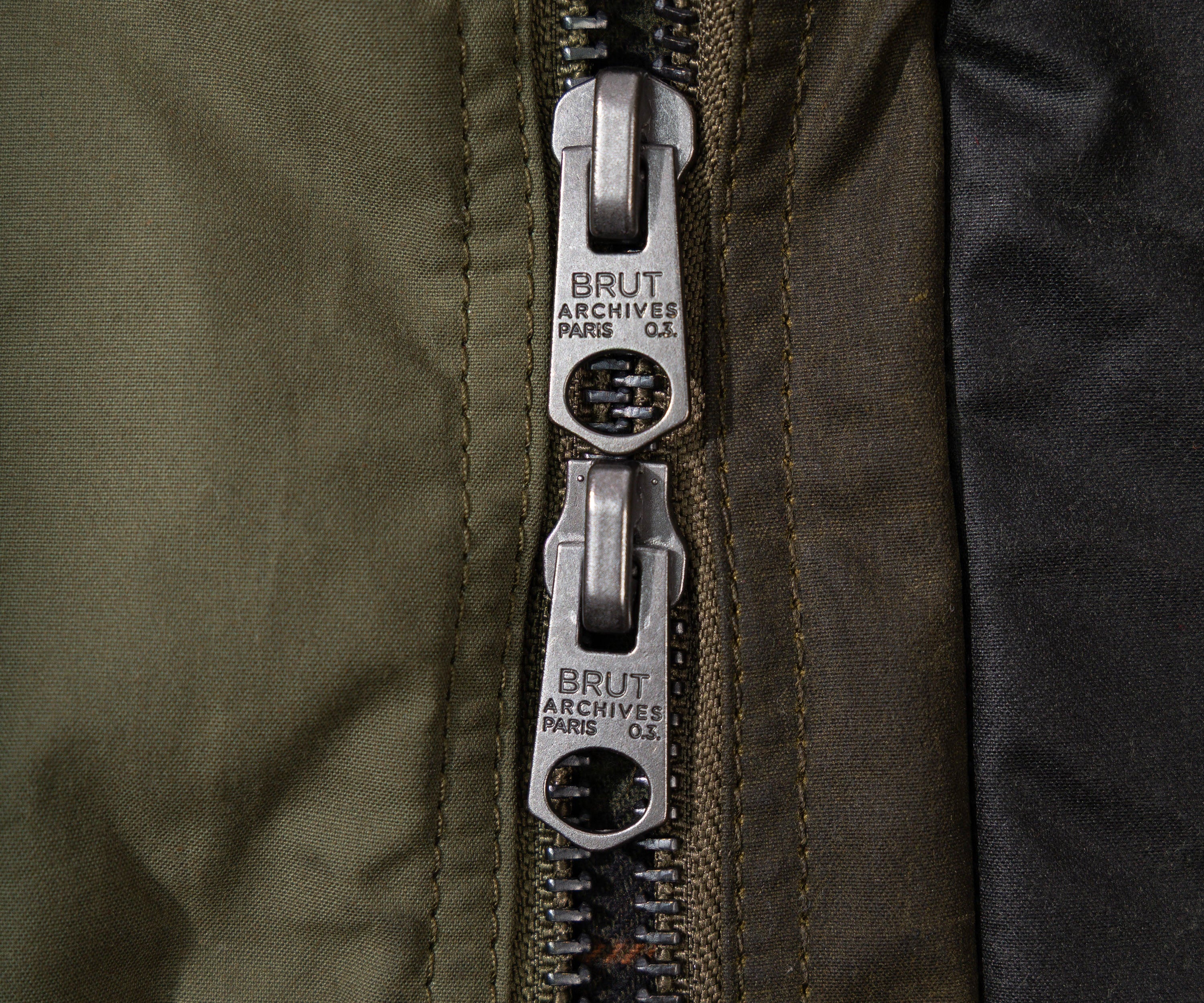 REWORK® FLY WAX JACKET - N° 056 Coats & Jackets X-LARGE / GREEN - BRUT Clothing US