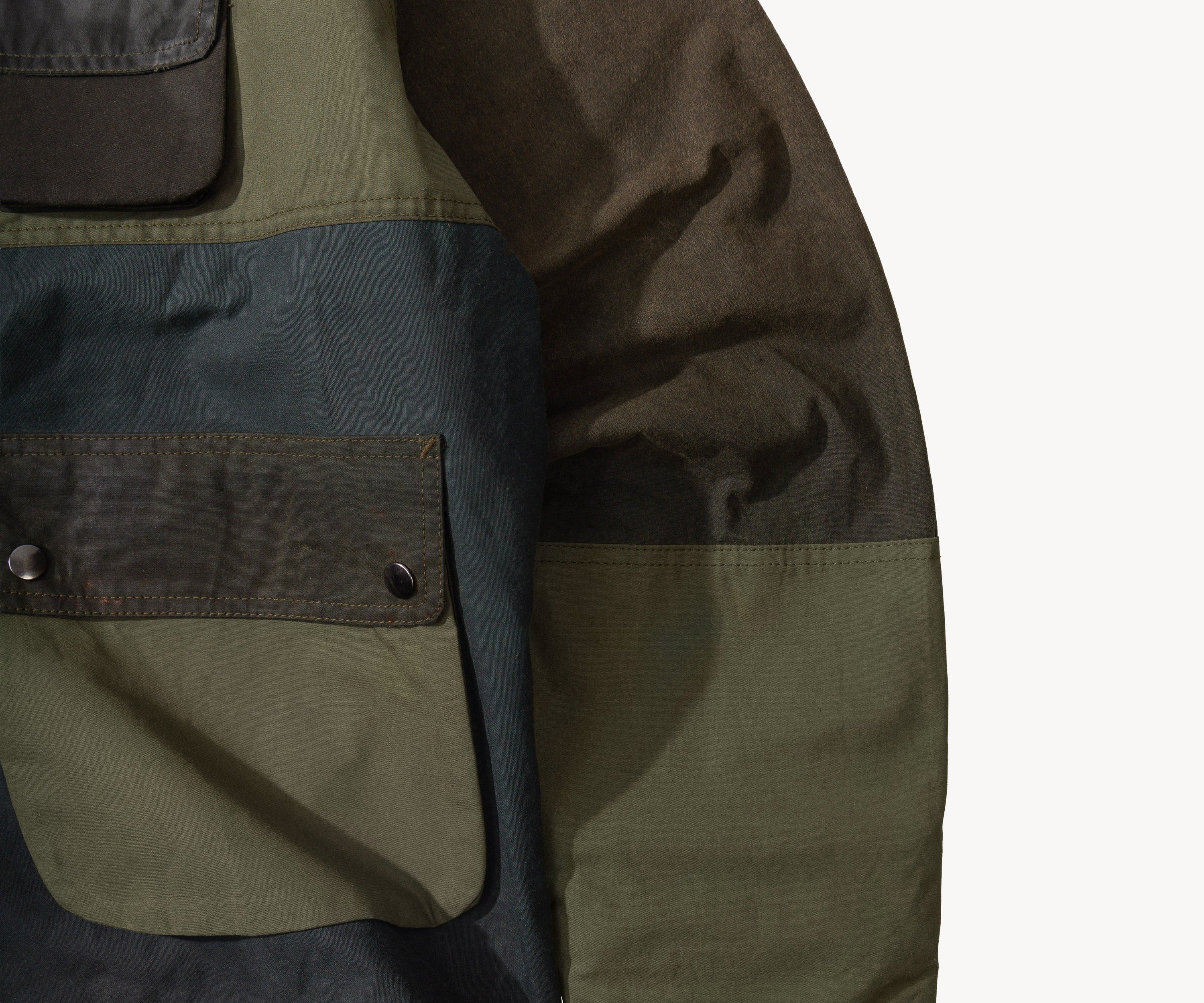 REWORK® FLY WAX JACKET - N° 059 Coats & Jackets X-LARGE / GREEN - BRUT Clothing US
