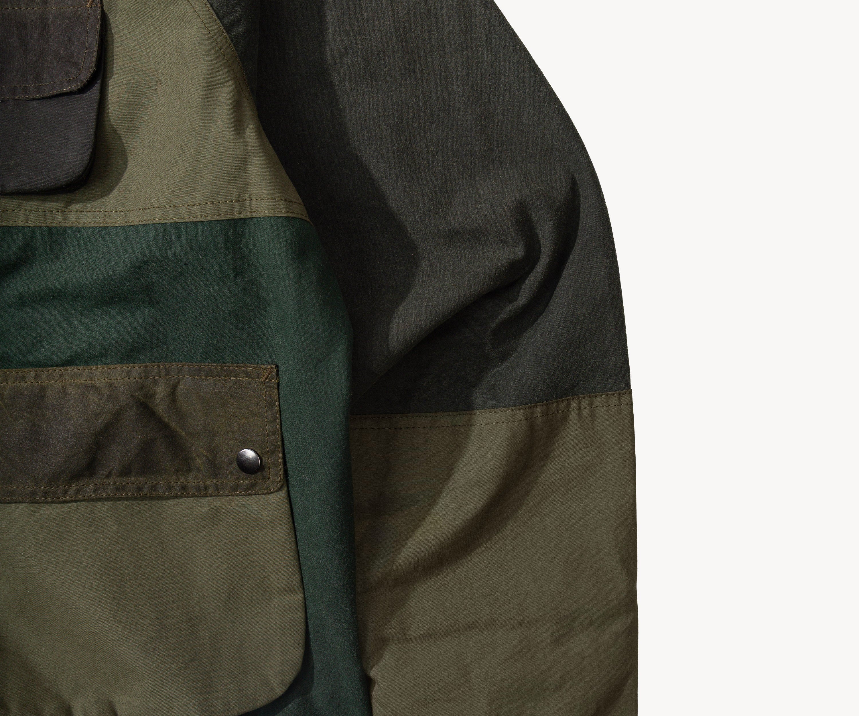 REWORK® FLY WAX JACKET - N° 055 Coats & Jackets X-LARGE / GREEN - BRUT Clothing US