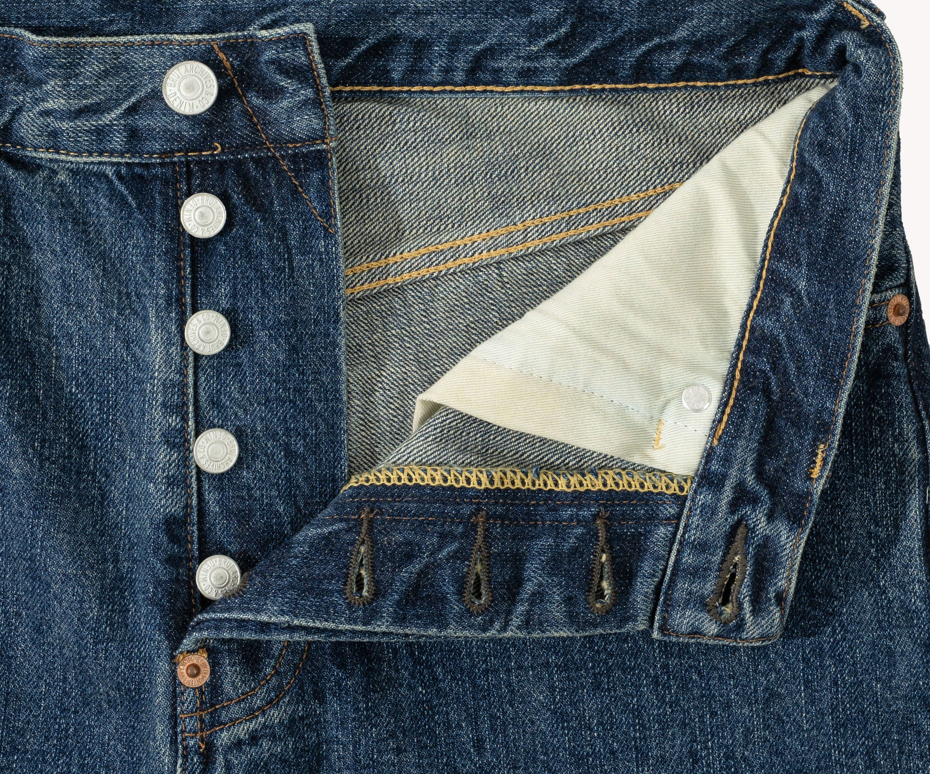 THE ARCHIVES DENIM Pants US26 / MID BLUE - BRUT Clothing US