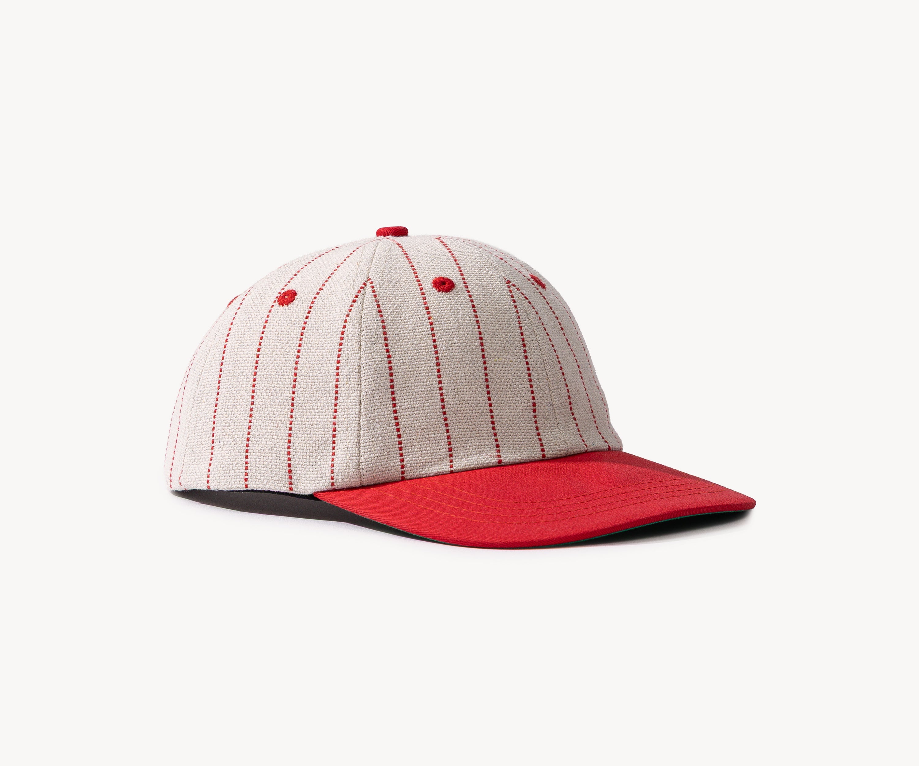 THE BASEBALL CAP Hats and Caps ECRU / RED - BRUT Clothing US