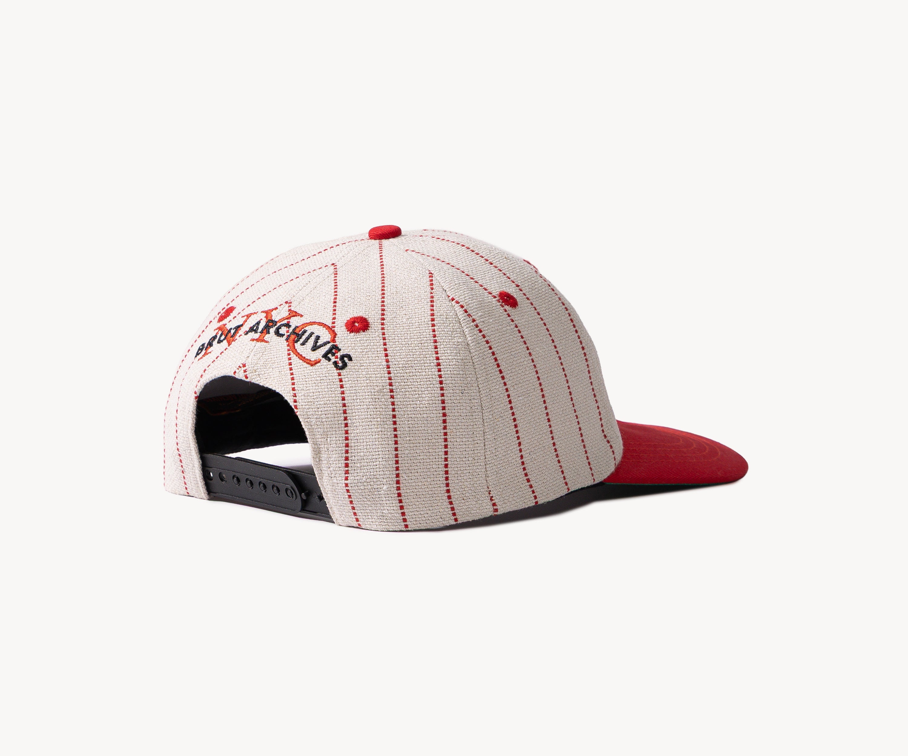 THE BASEBALL CAP Hats and Caps ECRU / RED - BRUT Clothing US