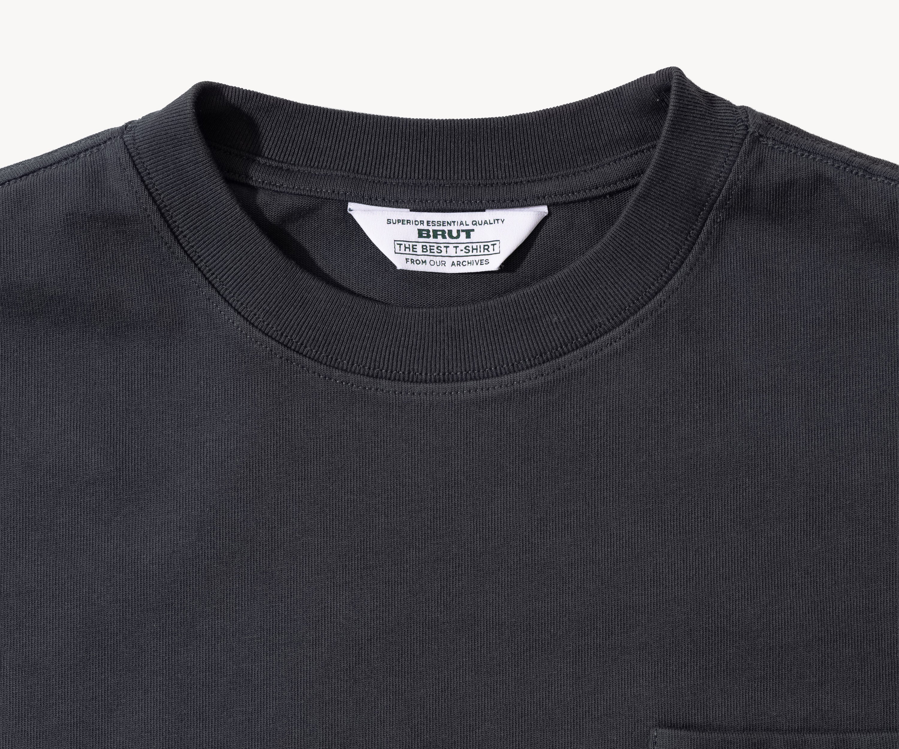 THE BEST LONG SLEEVES POCKET T-SHIRT T-Shirts X-SMALL / SLATE - BRUT Clothing US
