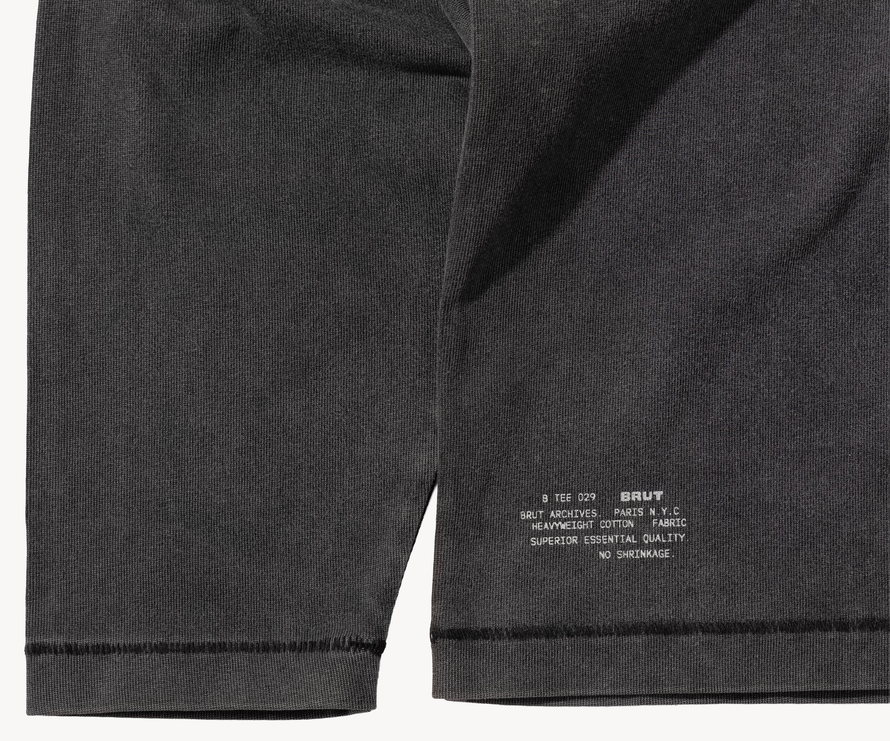THE BEST LONG SLEEVES POCKET T-SHIRT T-Shirts X-SMALL / STRONG FADED BLACK - BRUT Clothing US
