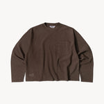 THE BEST LONG SLEEVES POCKET T-SHIRT T-Shirts X-SMALL / LIGHT BROWN - BRUT Clothing US