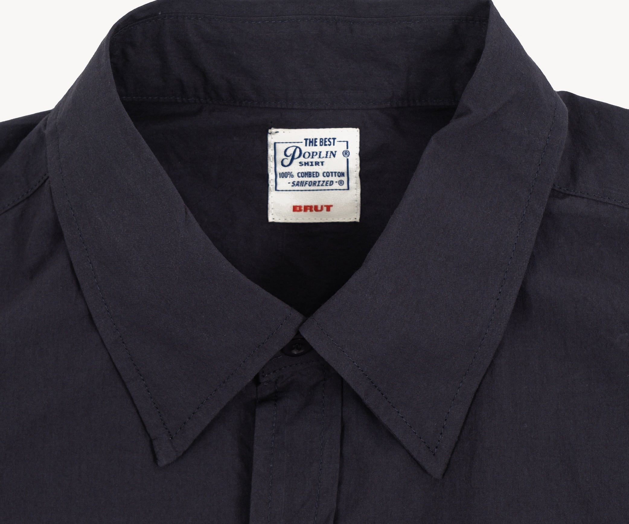 THE BEST POPLIN SHIRT Shirts X-SMALL / NAVY - BRUT Clothing US