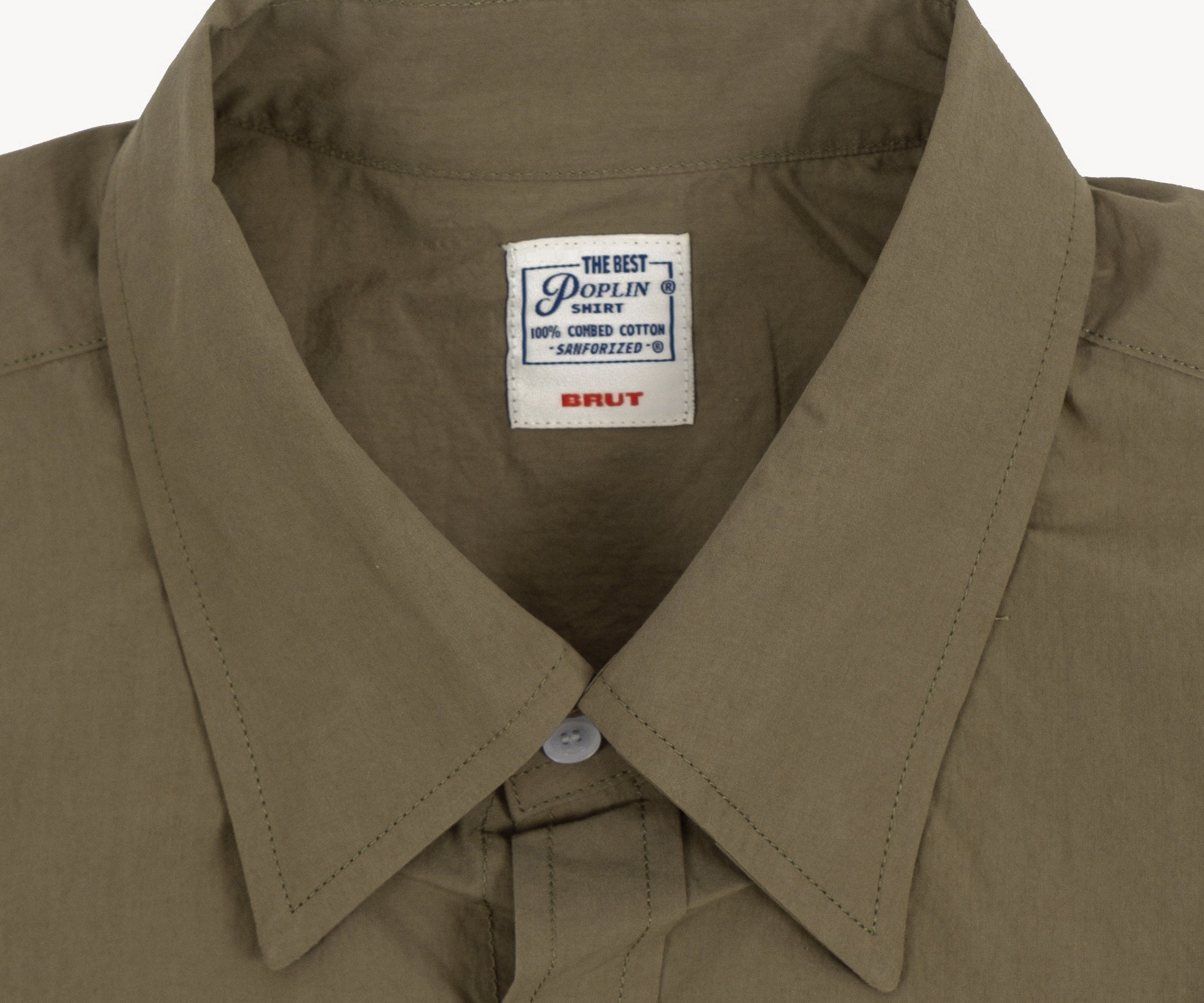 THE BEST POPLIN SHIRT Shirts X-SMALL / OLIVE GREEN - BRUT Clothing US