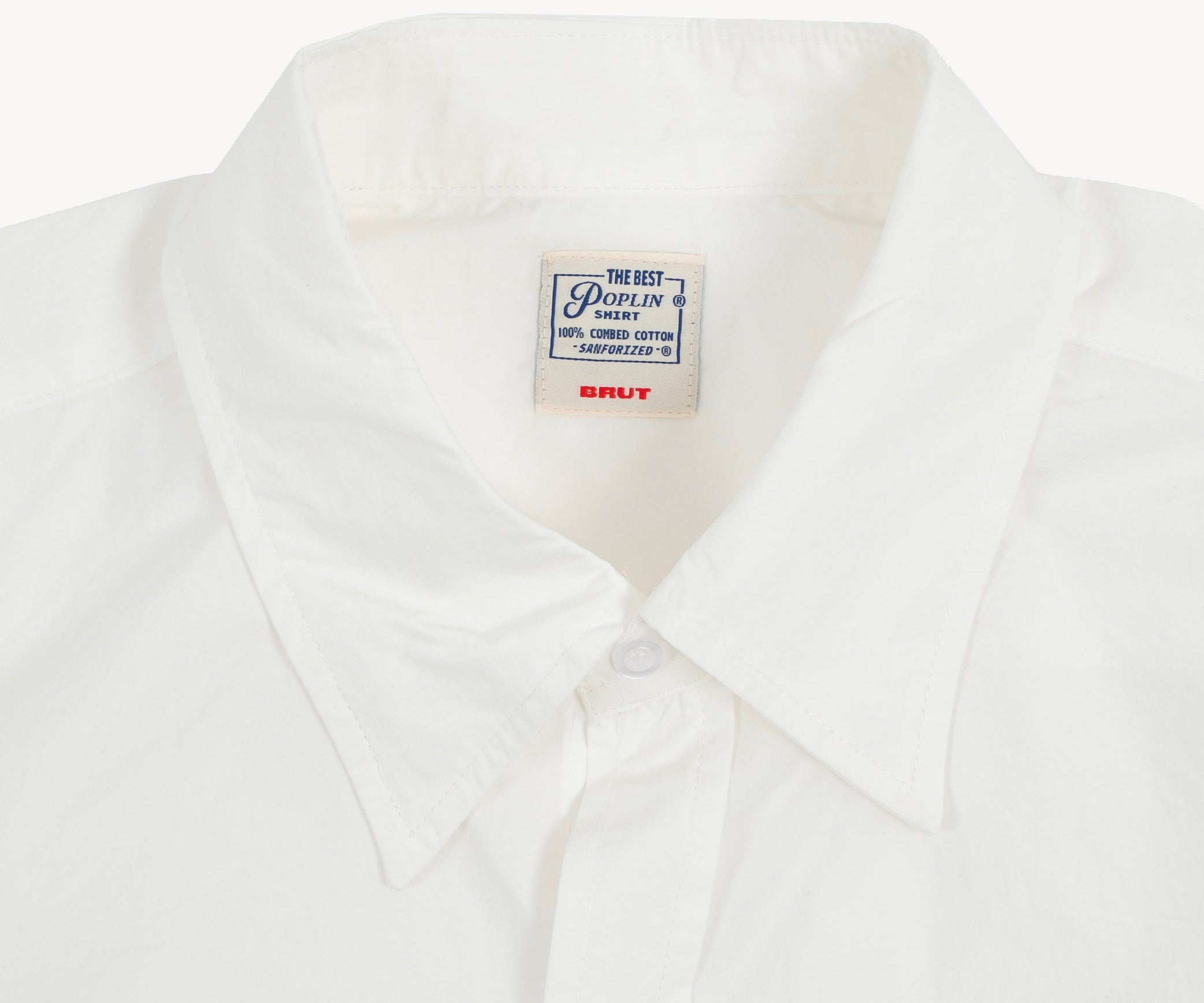 THE BEST POPLIN SHIRT Shirts X-SMALL / WHITE - BRUT Clothing US
