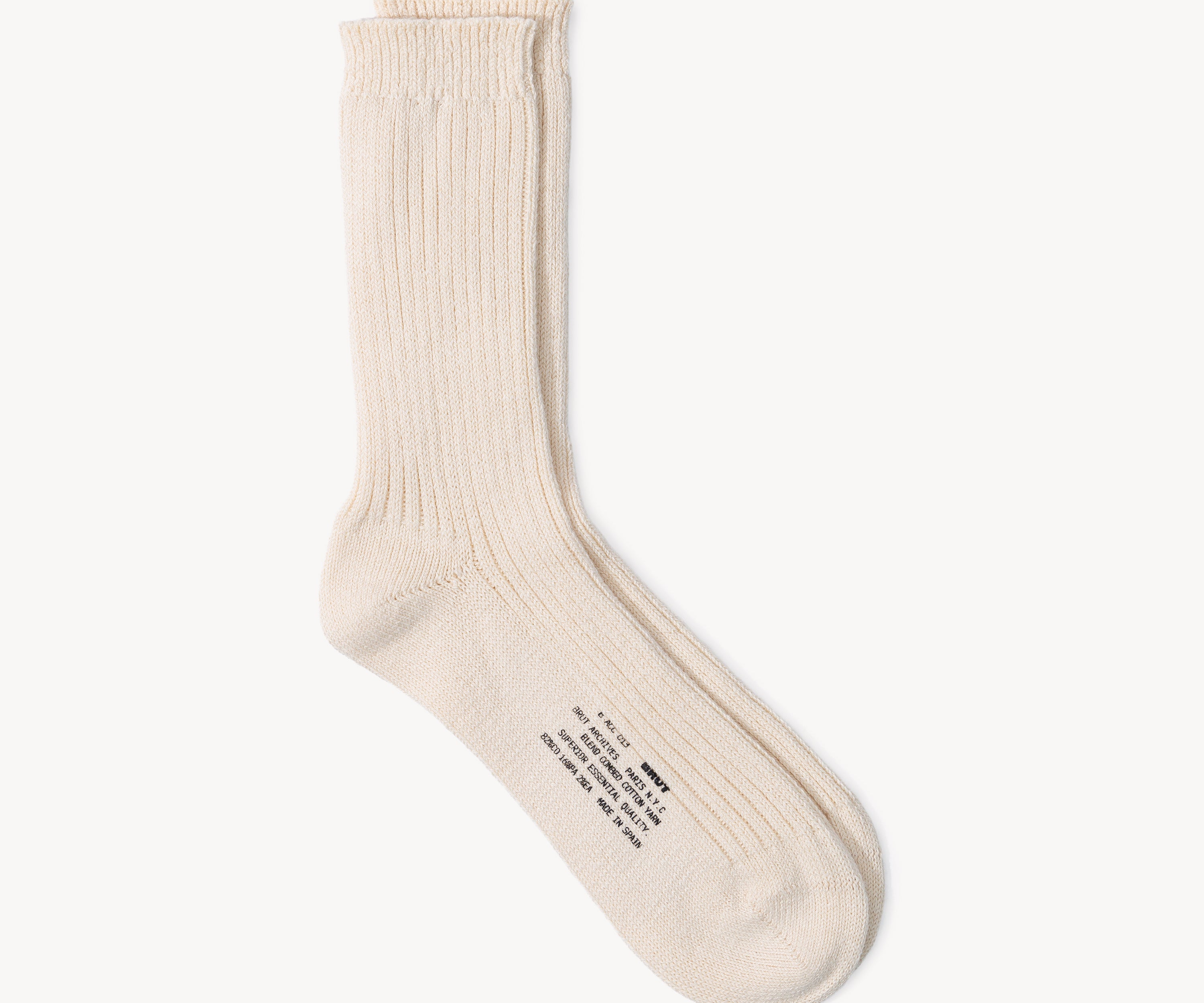 THE BEST SOCKS Socks and Shoes M (36EU-40EU / 4US-7US) / NATURAL - BRUT Clothing US