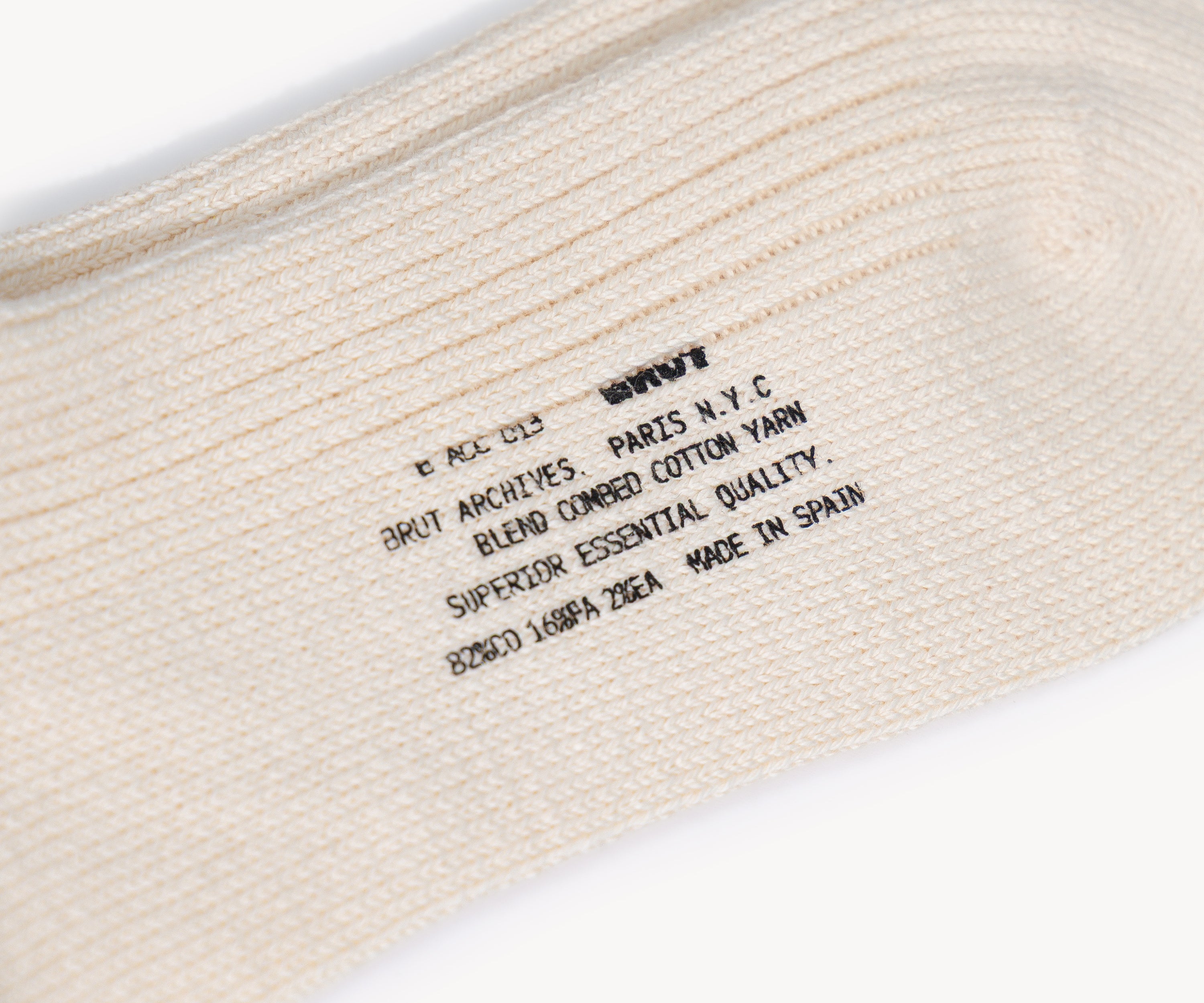 THE BEST SOCKS Socks and Shoes M (36EU-40EU / 4US-7US) / NATURAL - BRUT Clothing US