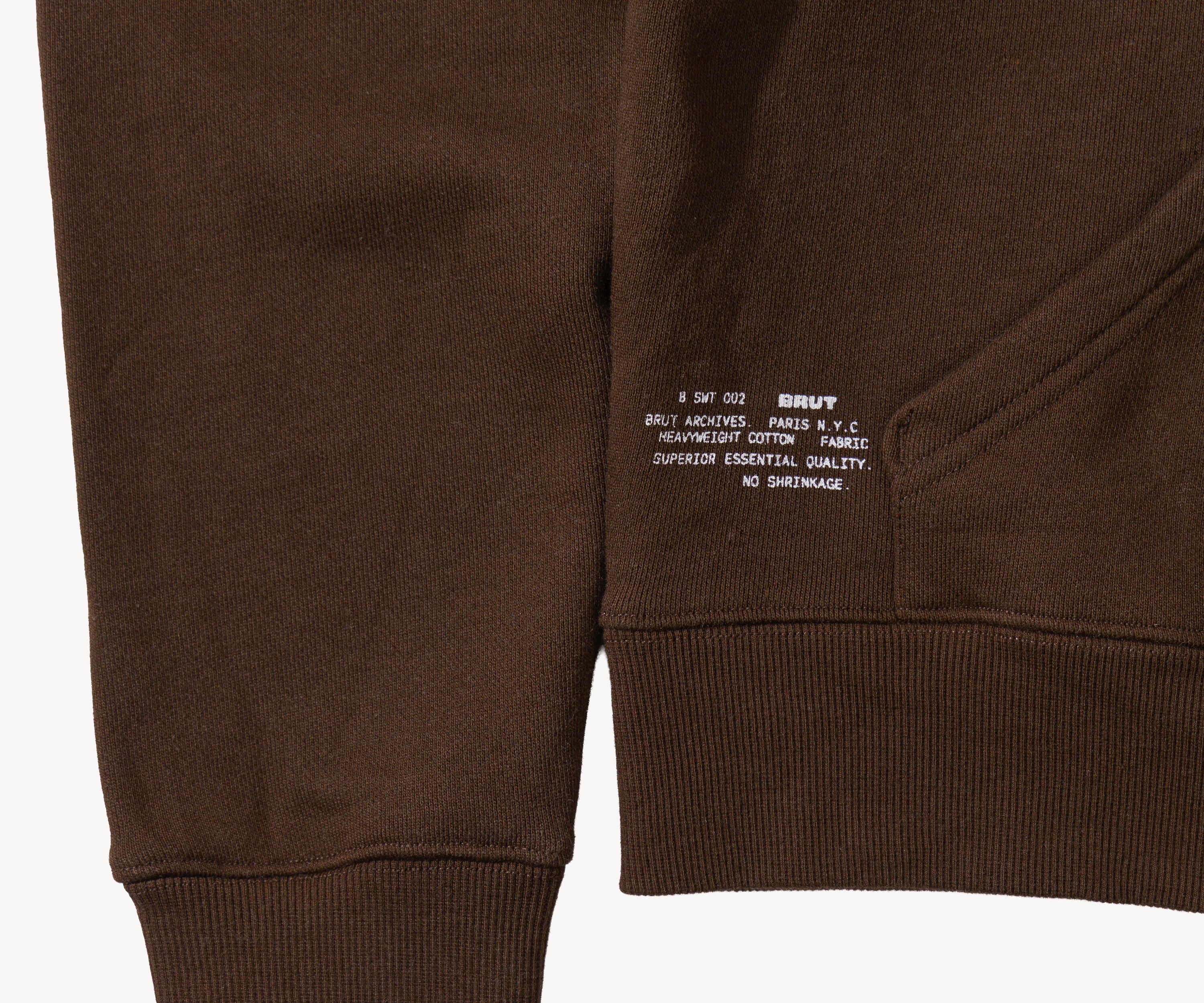 THE BEST SWEAT Sweatshirts X-SMALL / BROWN - BRUT Clothing US