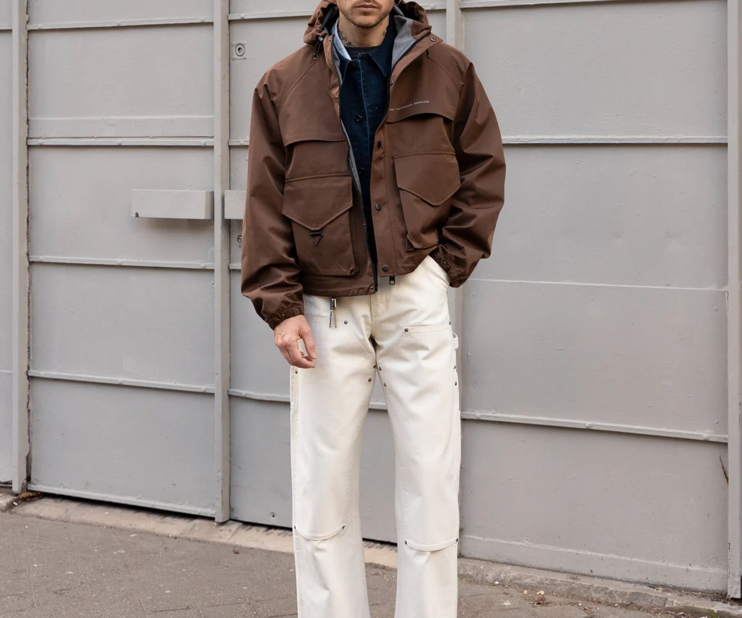 THE RAIN CROPPED JACKET Coats & Jackets X-SMALL / BROWN - BRUT Clothing US