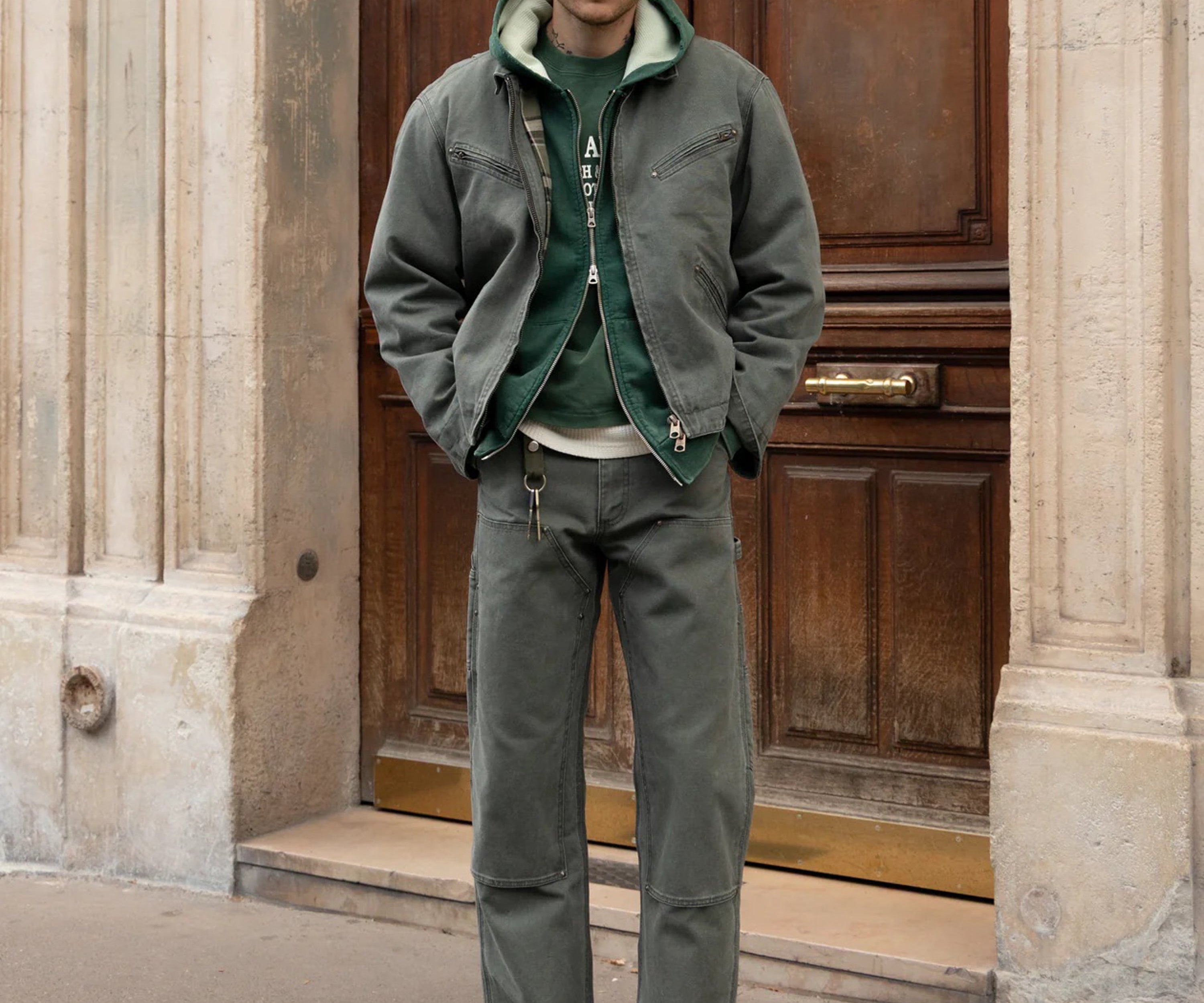 THE TILER WORK PANTS Pants US26 / SLATE GREEN - BRUT Clothing US