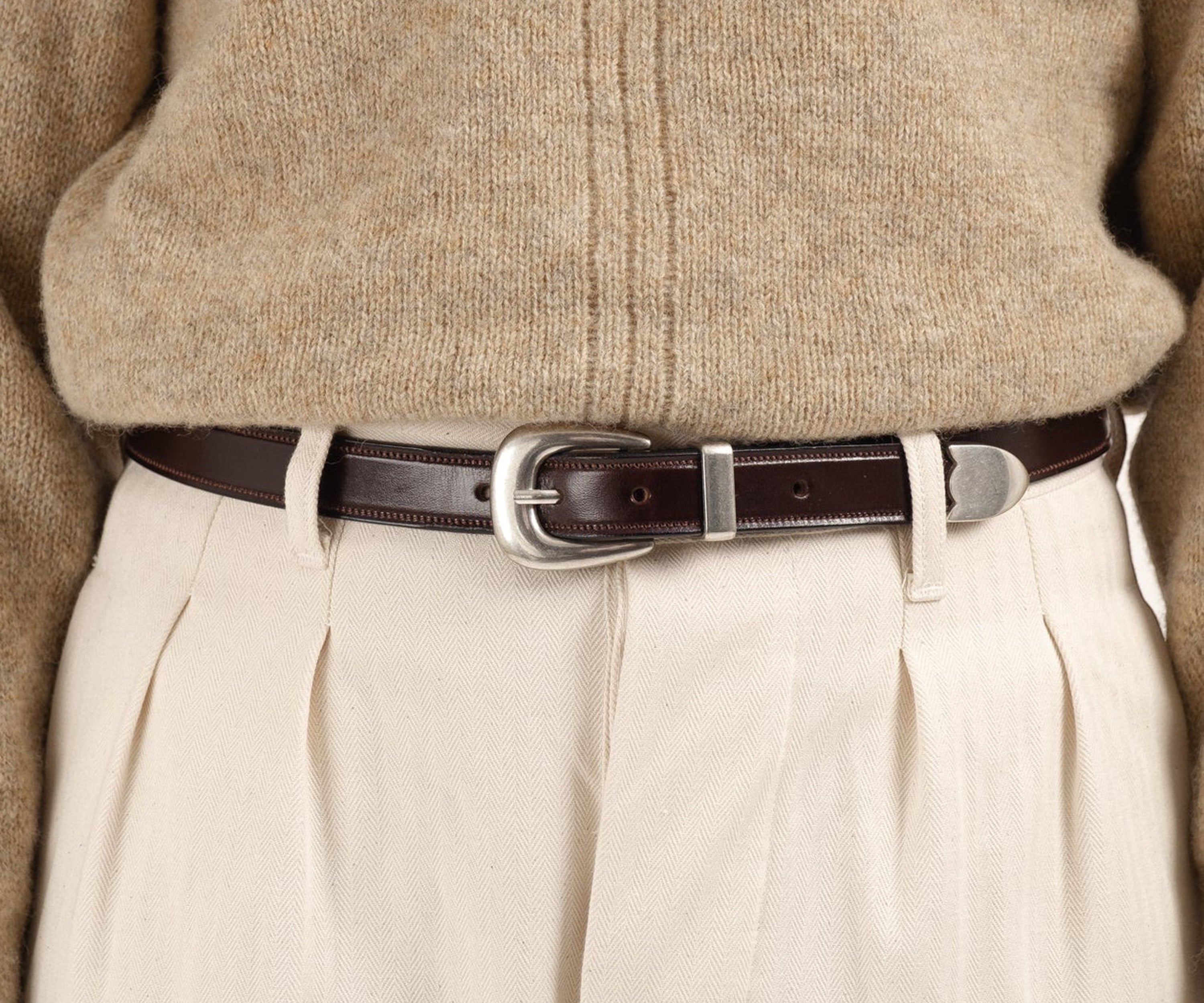THE MACADAM BELT Belts SIZE 0 / HAVANA - BRUT Clothing US