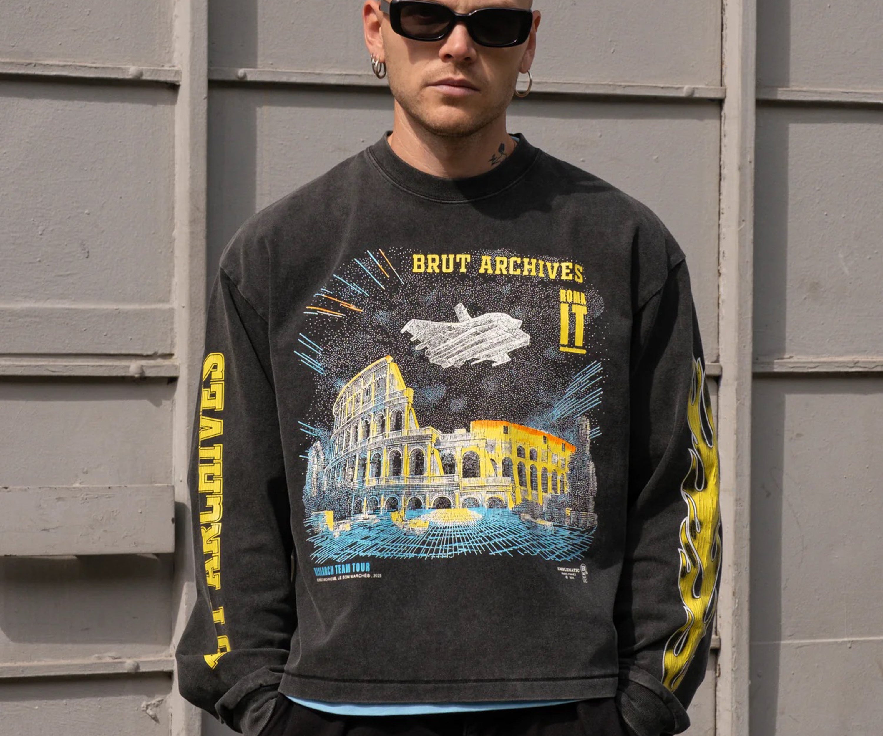 THE ROMA TEE T-Shirts X-SMALL / BLACK - BRUT Clothing US