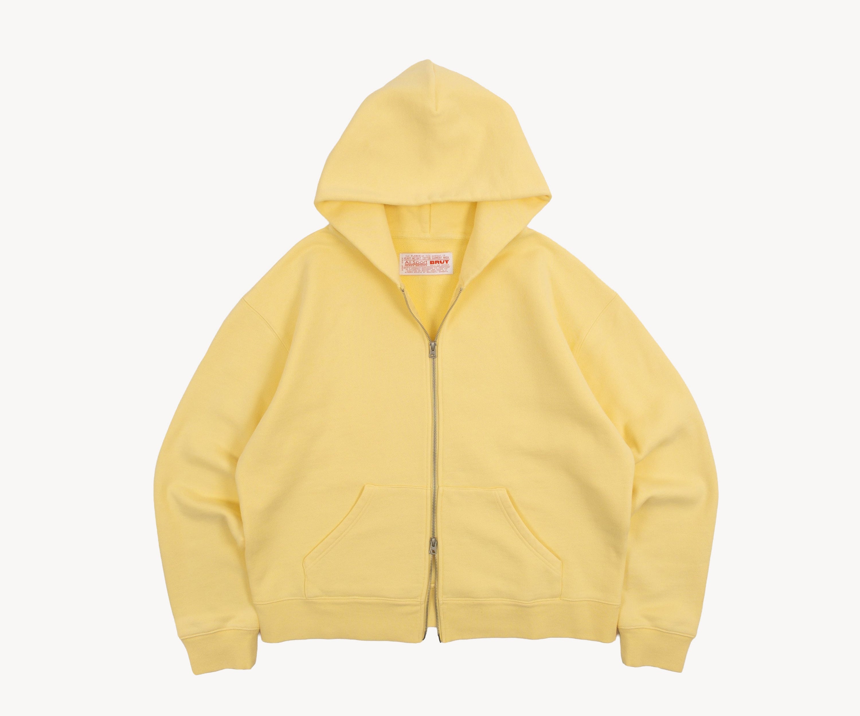 THE ZIP SWEAT Sweatshirts X-SMALL / VINTAGE YELLOW - BRUT Clothing US