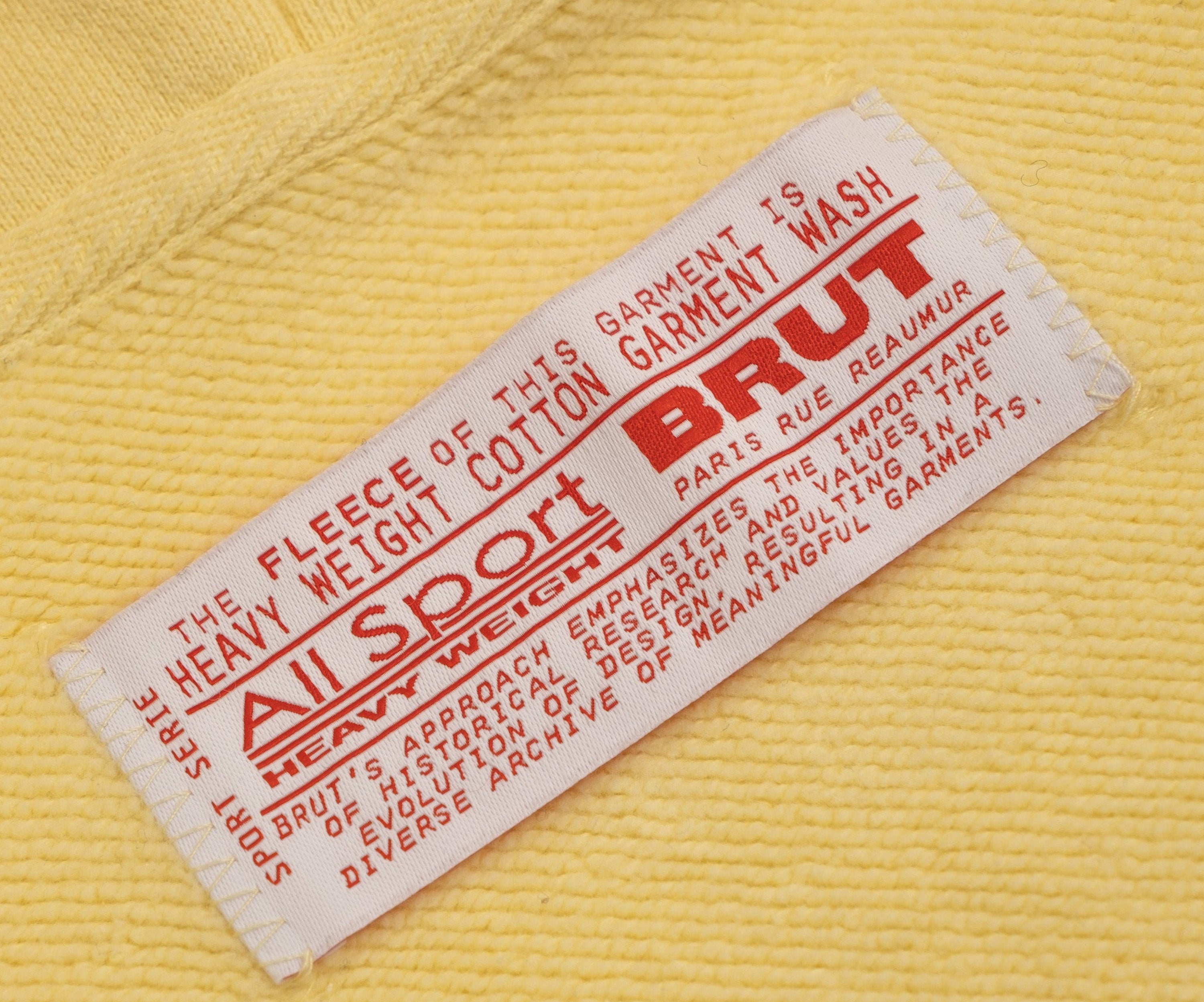 THE ZIP SWEAT Sweatshirts X-SMALL / VINTAGE YELLOW - BRUT Clothing US