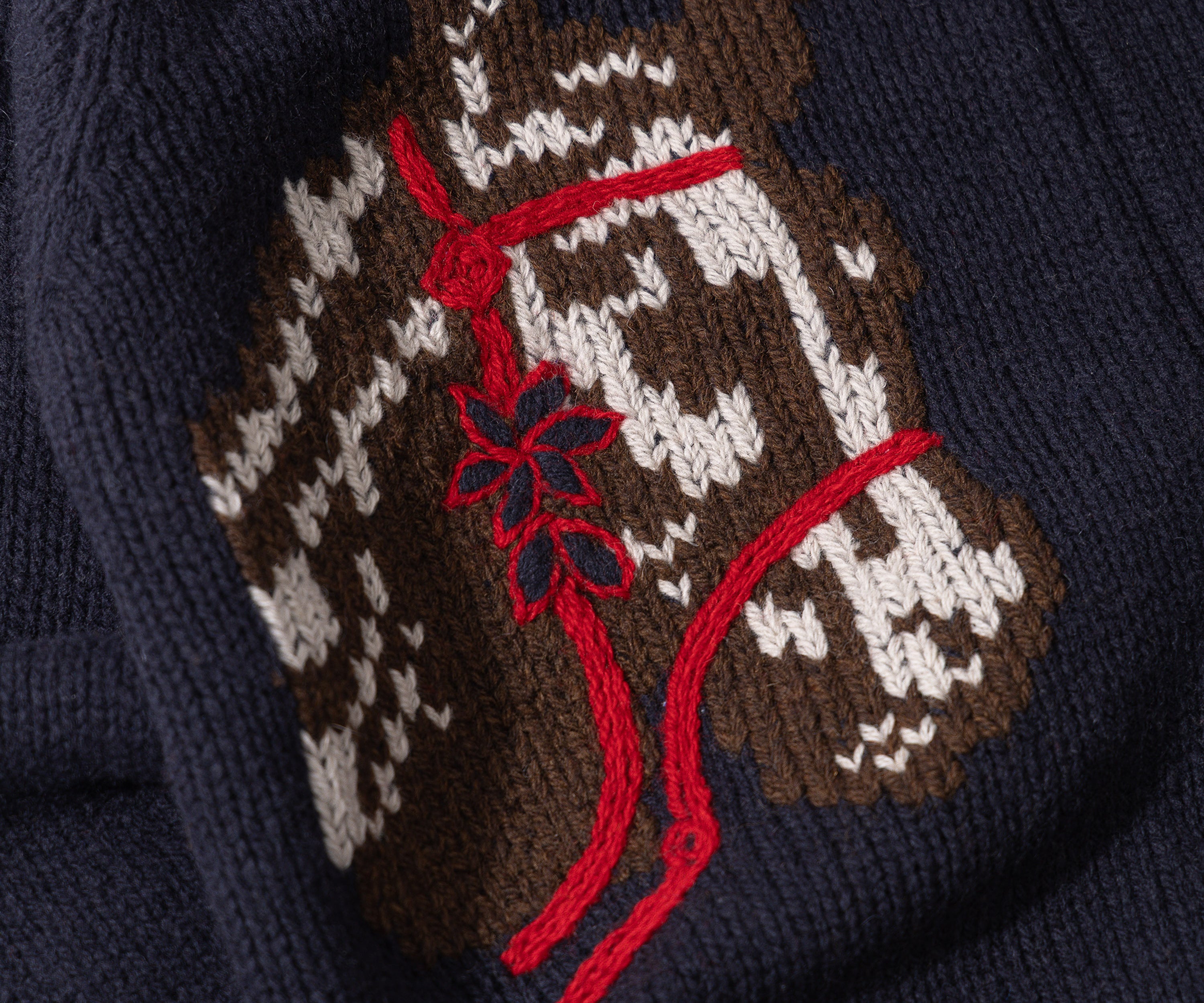 THE LUCKY SWEATER HAND KNIT Knitwear X-SMALL / Navy - BRUT Clothing US