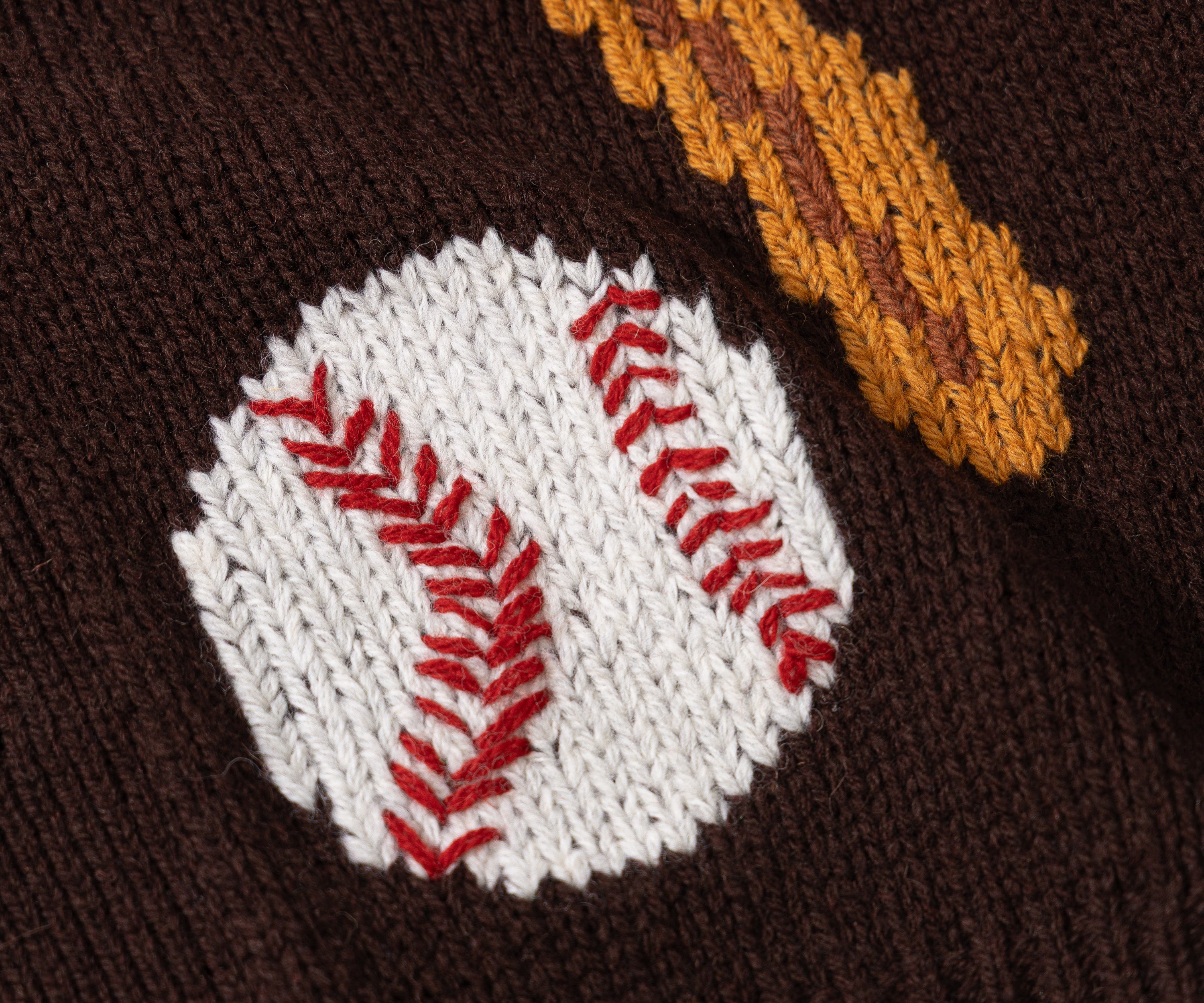 THE BASEBALL CARDIGAN Knitwear X-SMALL / BROWN - BRUT Clothing US
