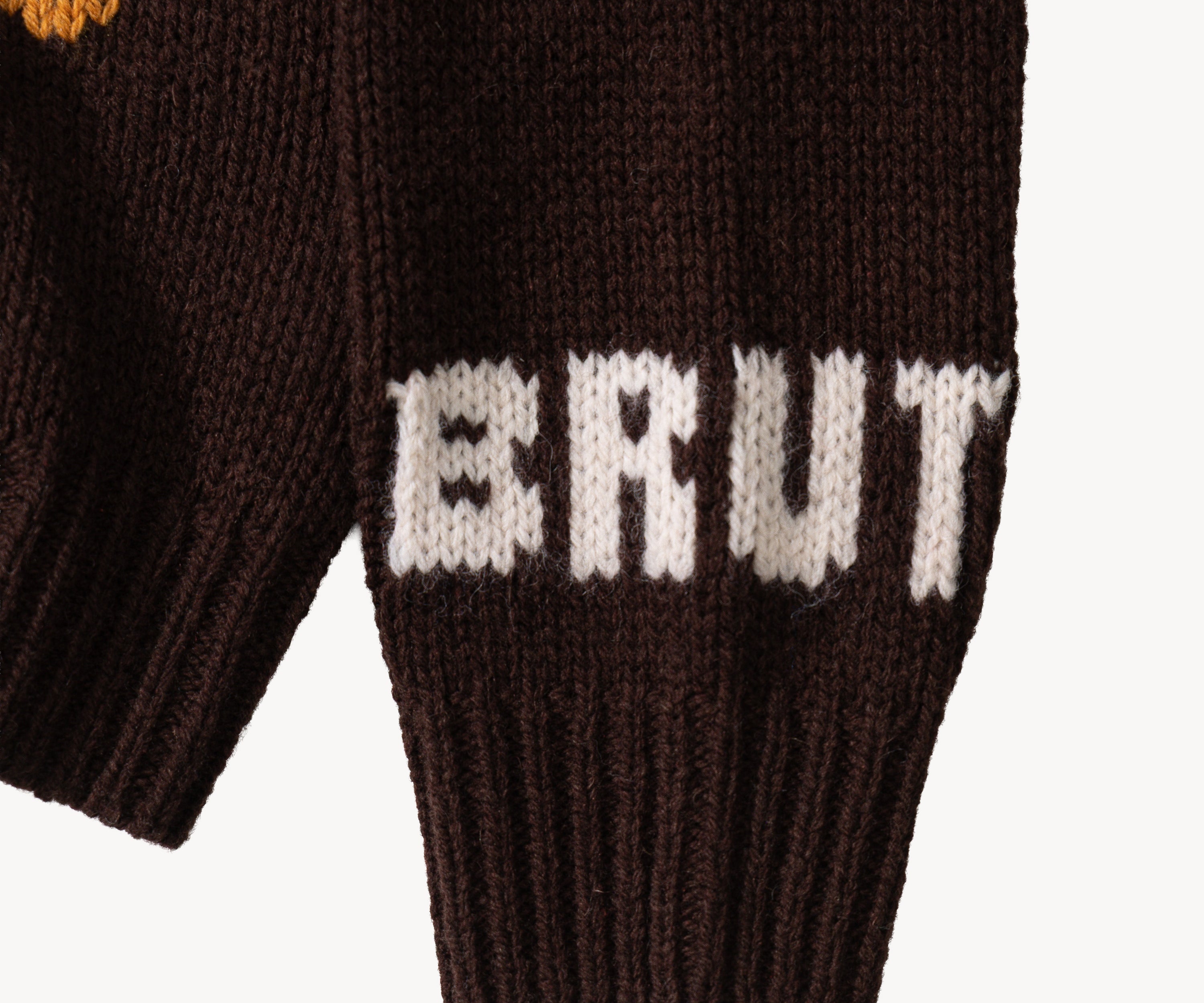 THE BASEBALL CARDIGAN Knitwear X-SMALL / BROWN - BRUT Clothing US